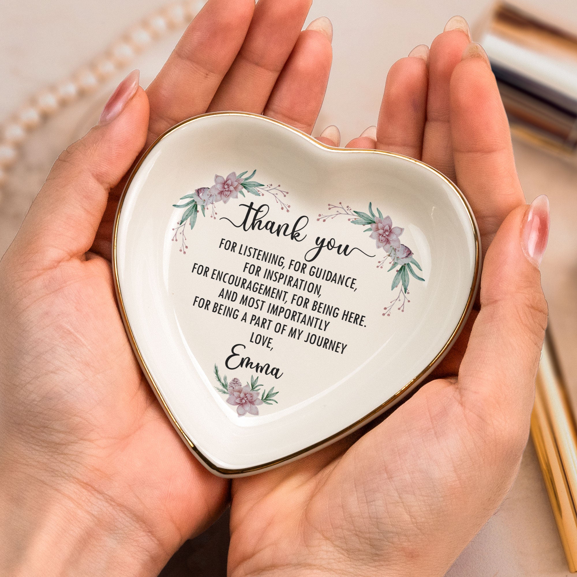 Thank You Christmas Gift - Personalized Ring Dish