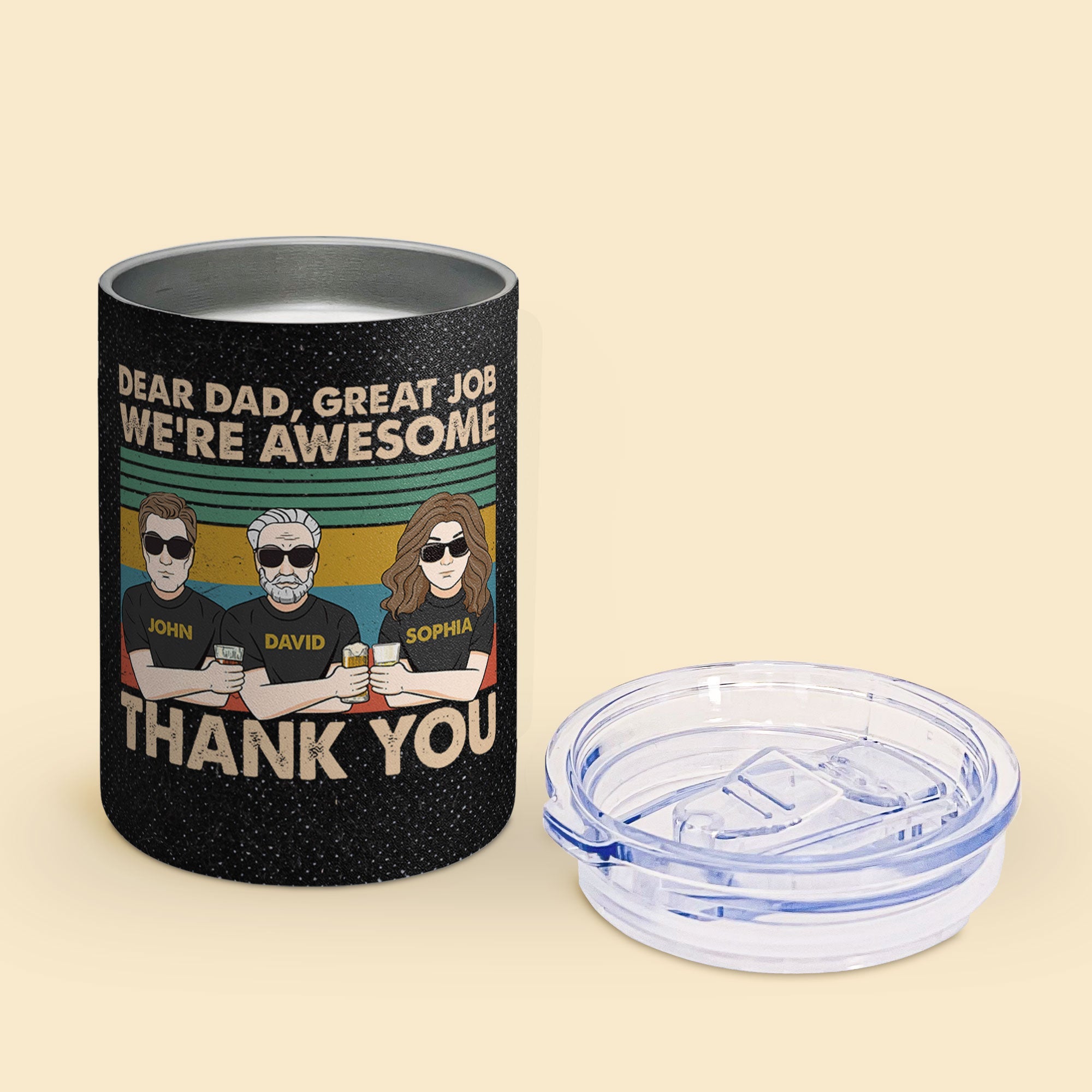 Thank You Dad - We're Awesome - Personalized 10oz Lowball Tumbler