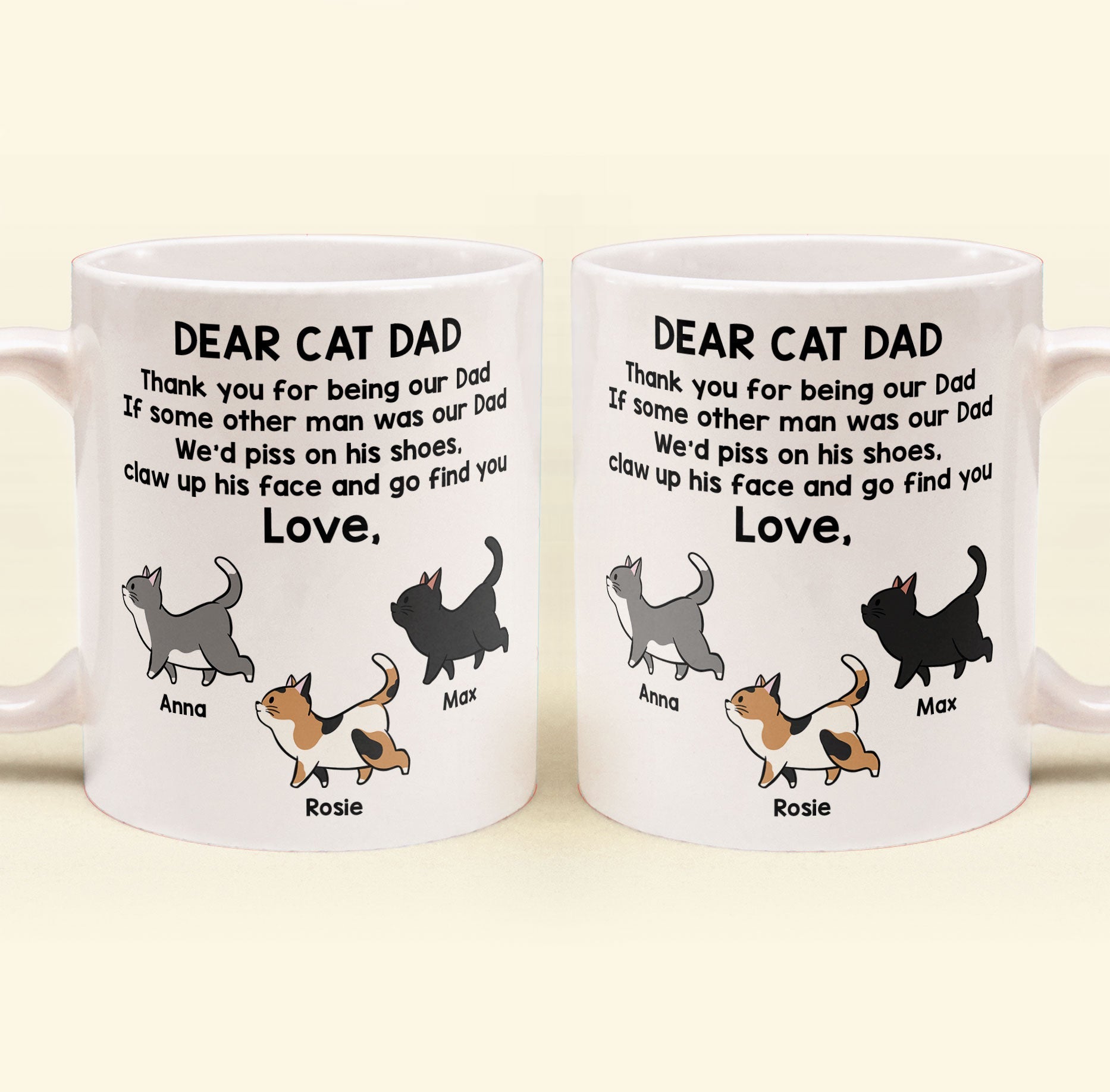 Thank You For Being Our Dad - Personalized Mug