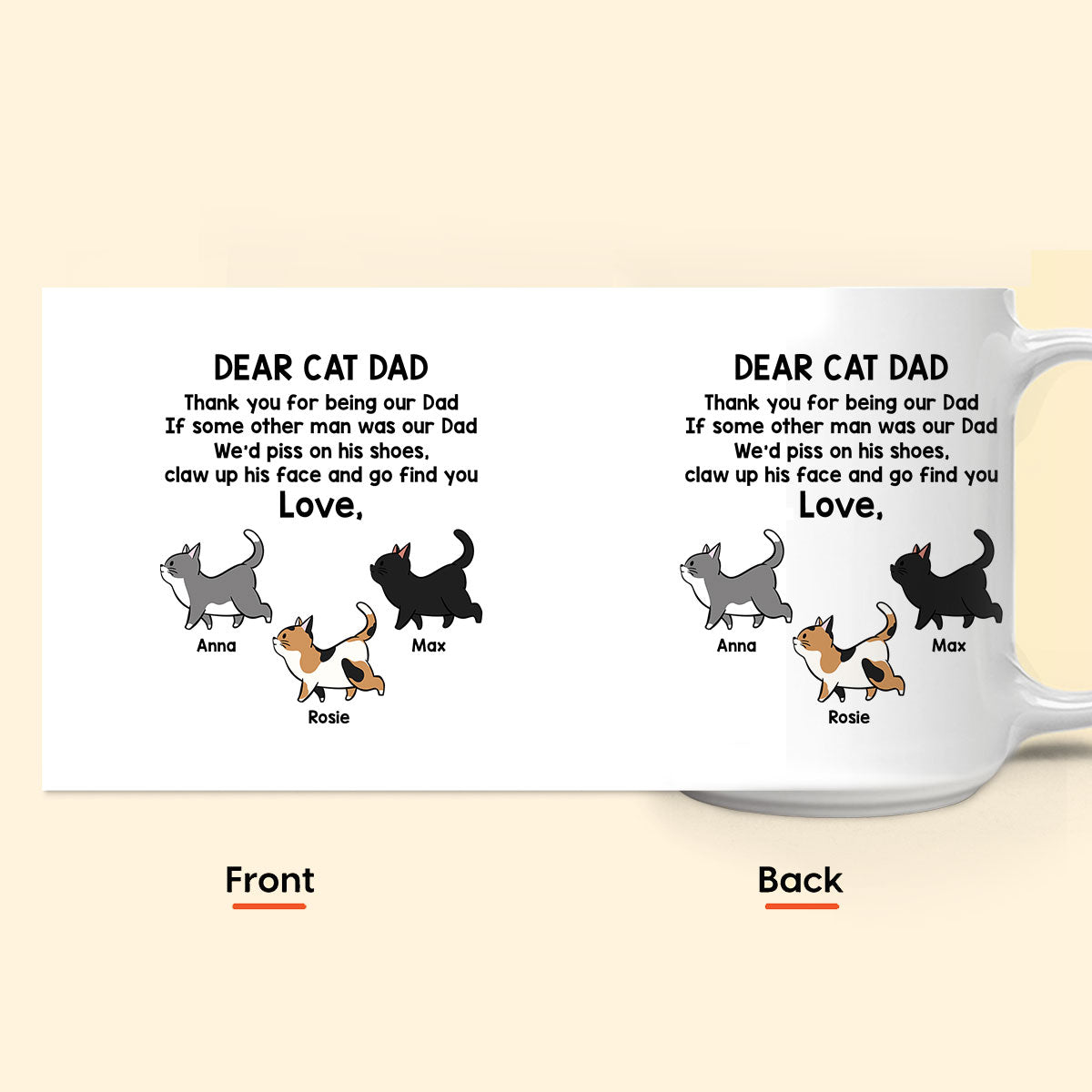 Thank You For Being Our Dad - Personalized Mug