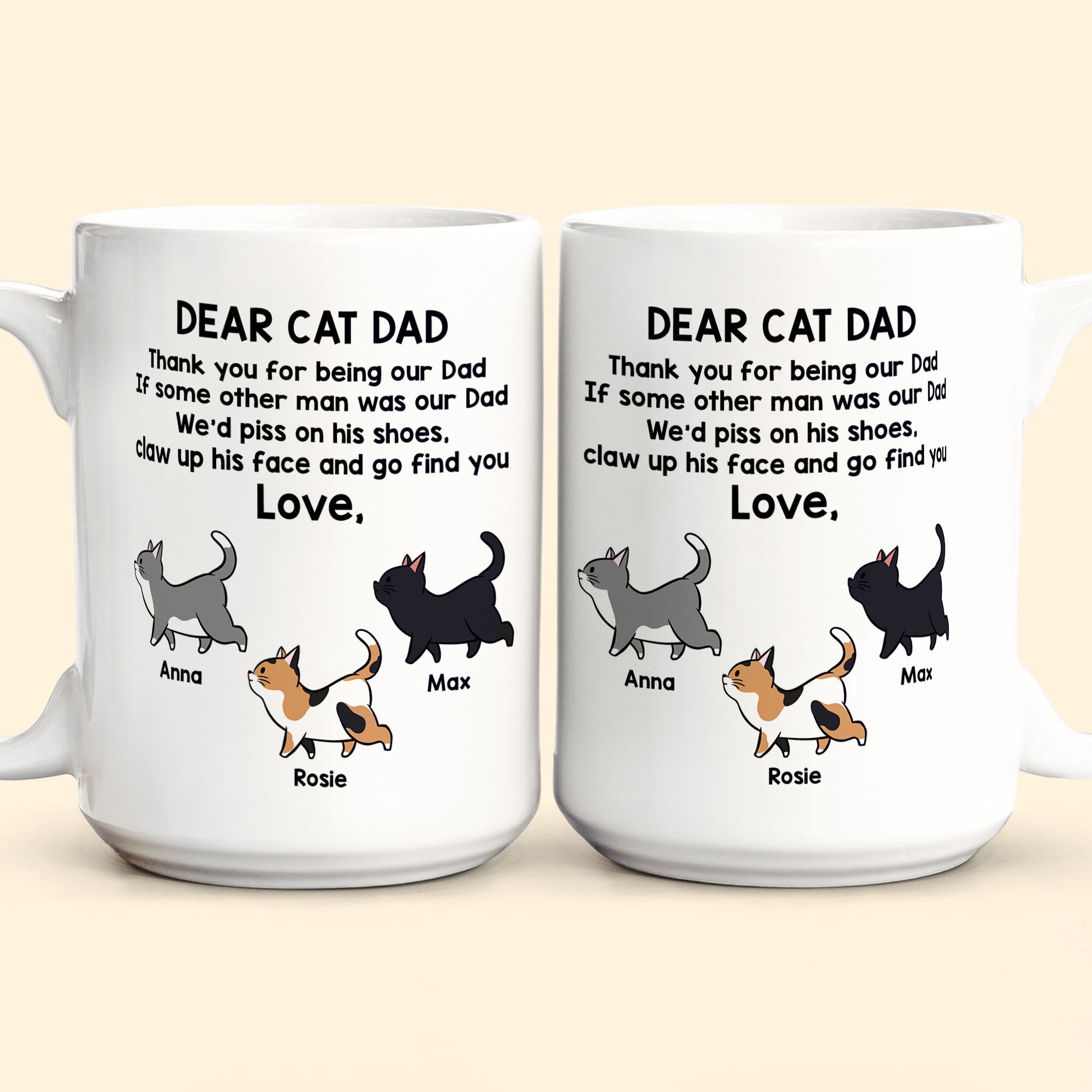 Thank You For Being Our Dad - Personalized Mug