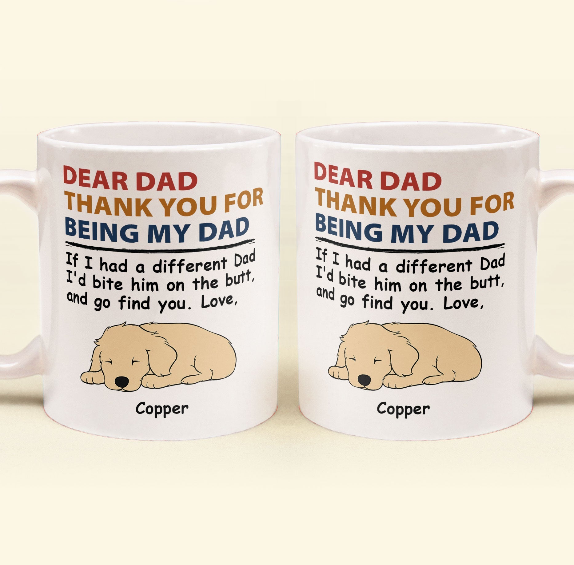 Thank You For Being Our Mom Our Dad - Personalized Mug