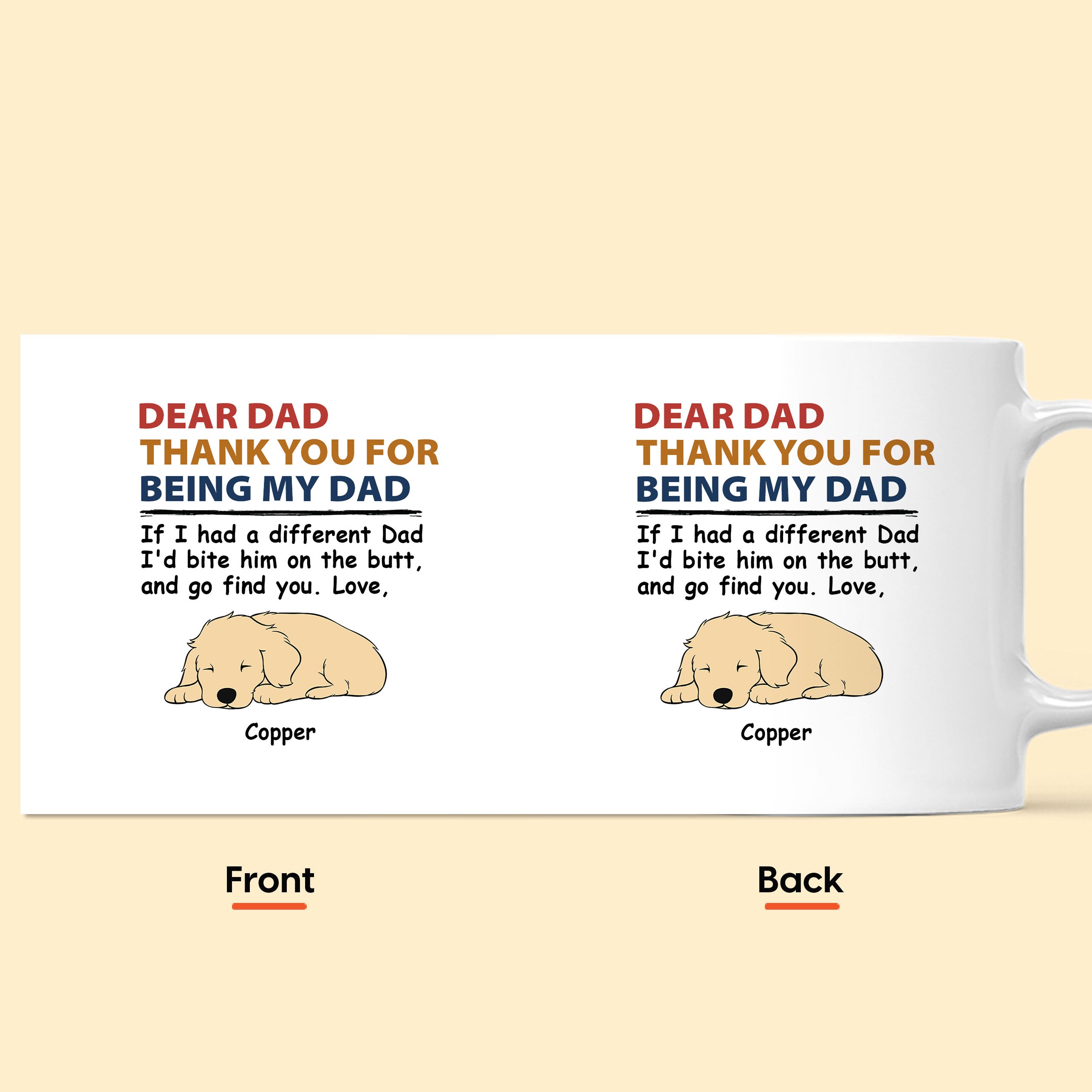 Thank You For Being Our Mom Our Dad - Personalized Mug