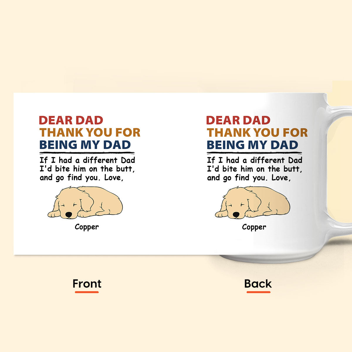 Thank You For Being Our Mom Our Dad - Personalized Mug