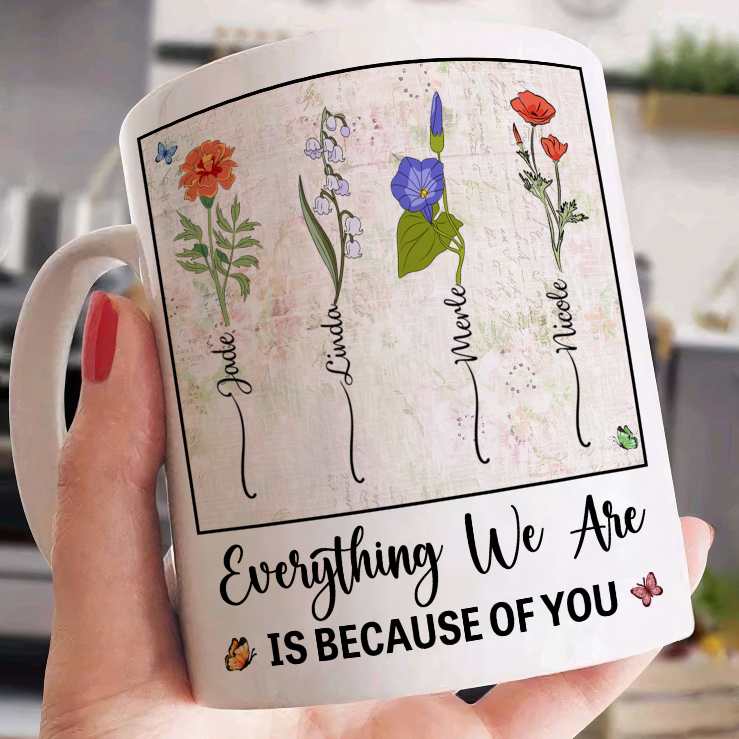 Thank You For Helping Us Bloom - Personalized Mug