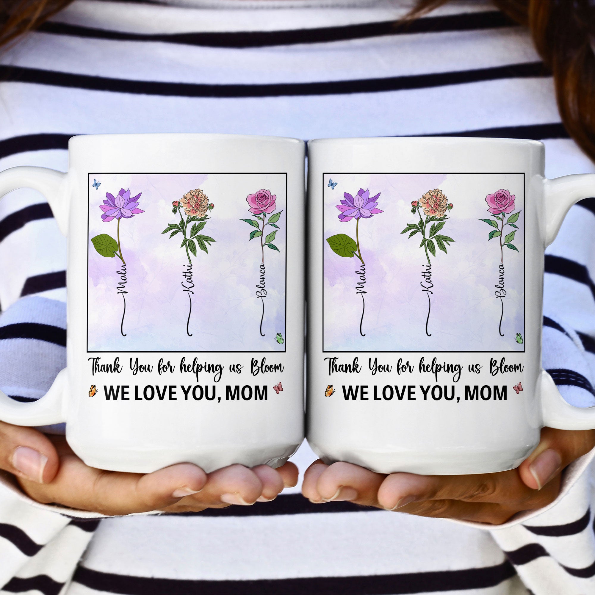 Thank You For Helping Us Bloom - Personalized Mug