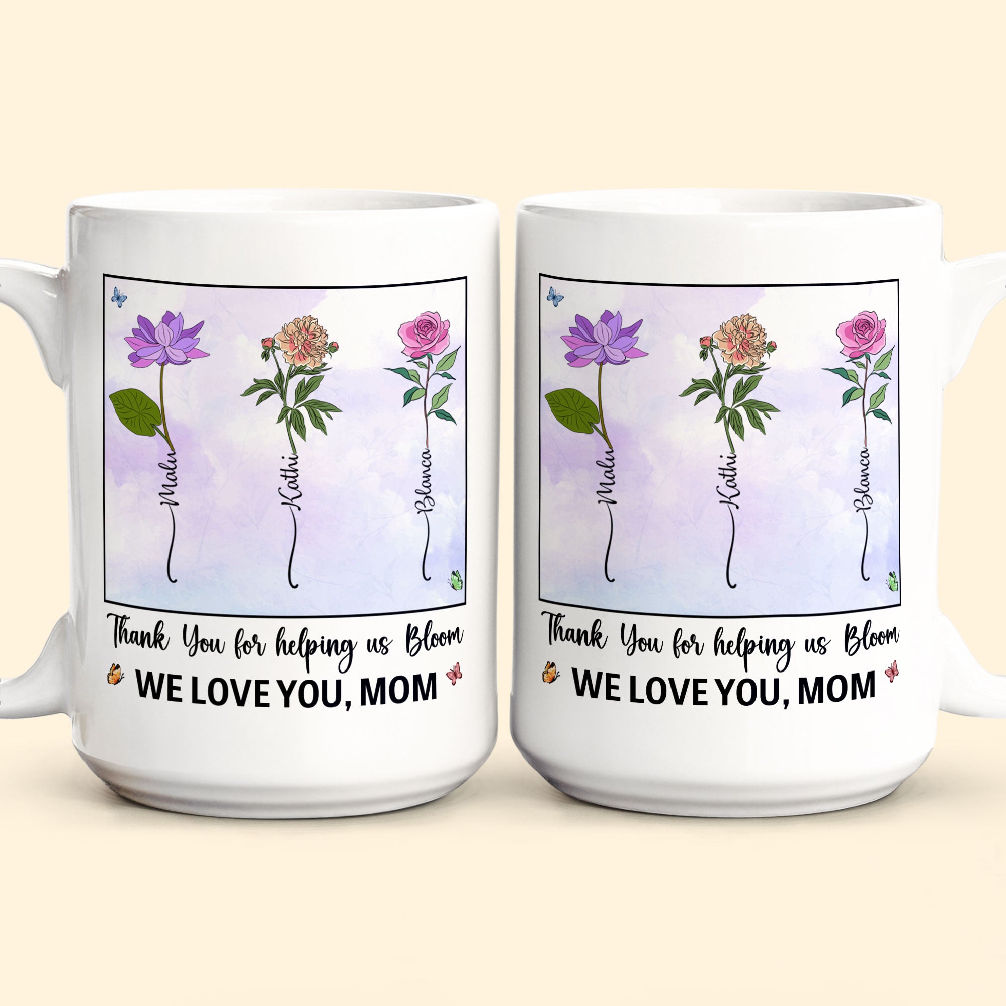 Thank You For Helping Us Bloom - Personalized Mug