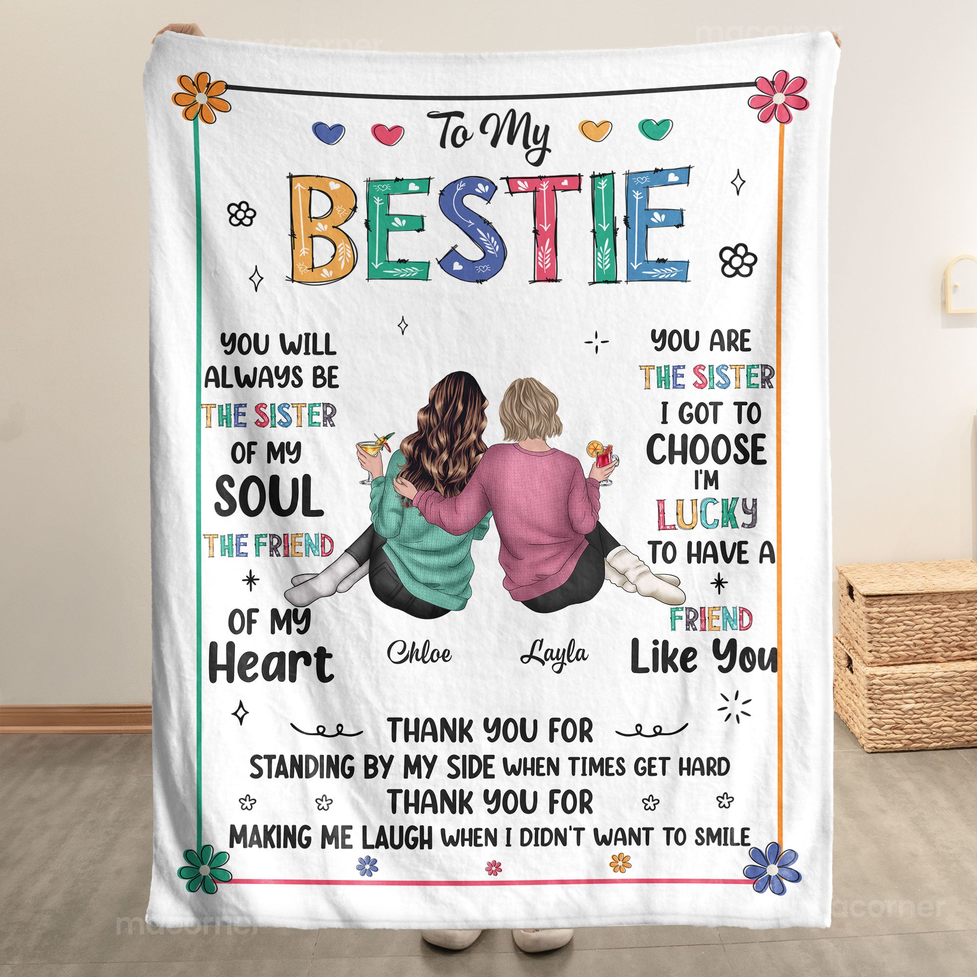 Thank You For Standing By My Side - Personalized Blanket