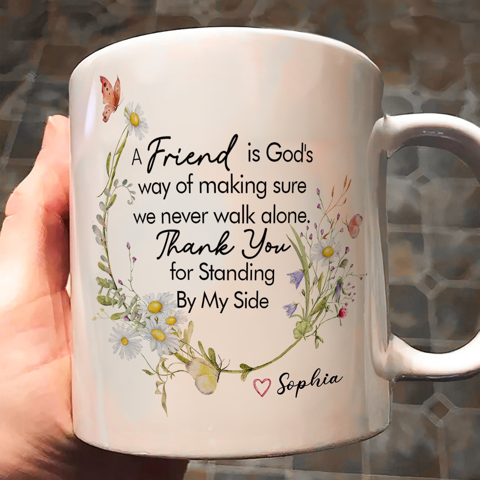 Thank You For Standing By My Side - Thank You Mug Friendship - Personalized Mug