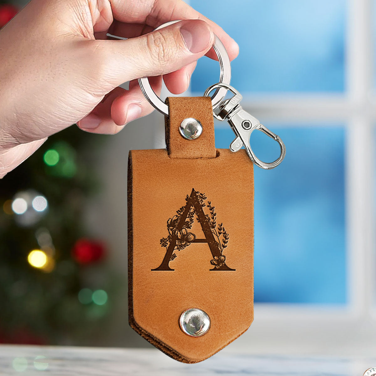 Thank You Gifts Employee Appreciation For Coworkers, Boss - Personalized Leather Photo Keychain