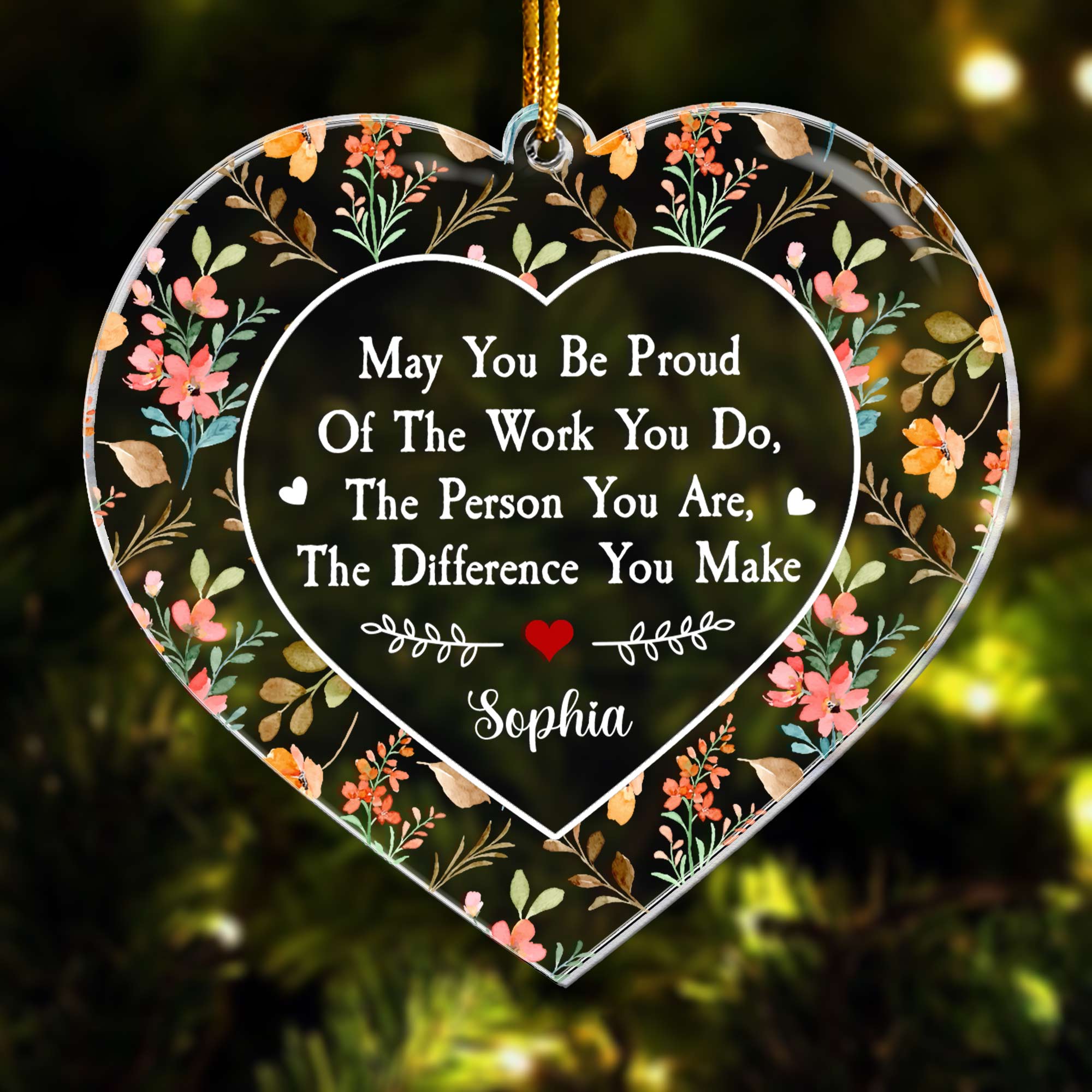 Thank You Gifts For Boss, Coworkers, Friends - Be Proud Of The Work You Do - Personalized Acrylic Ornament