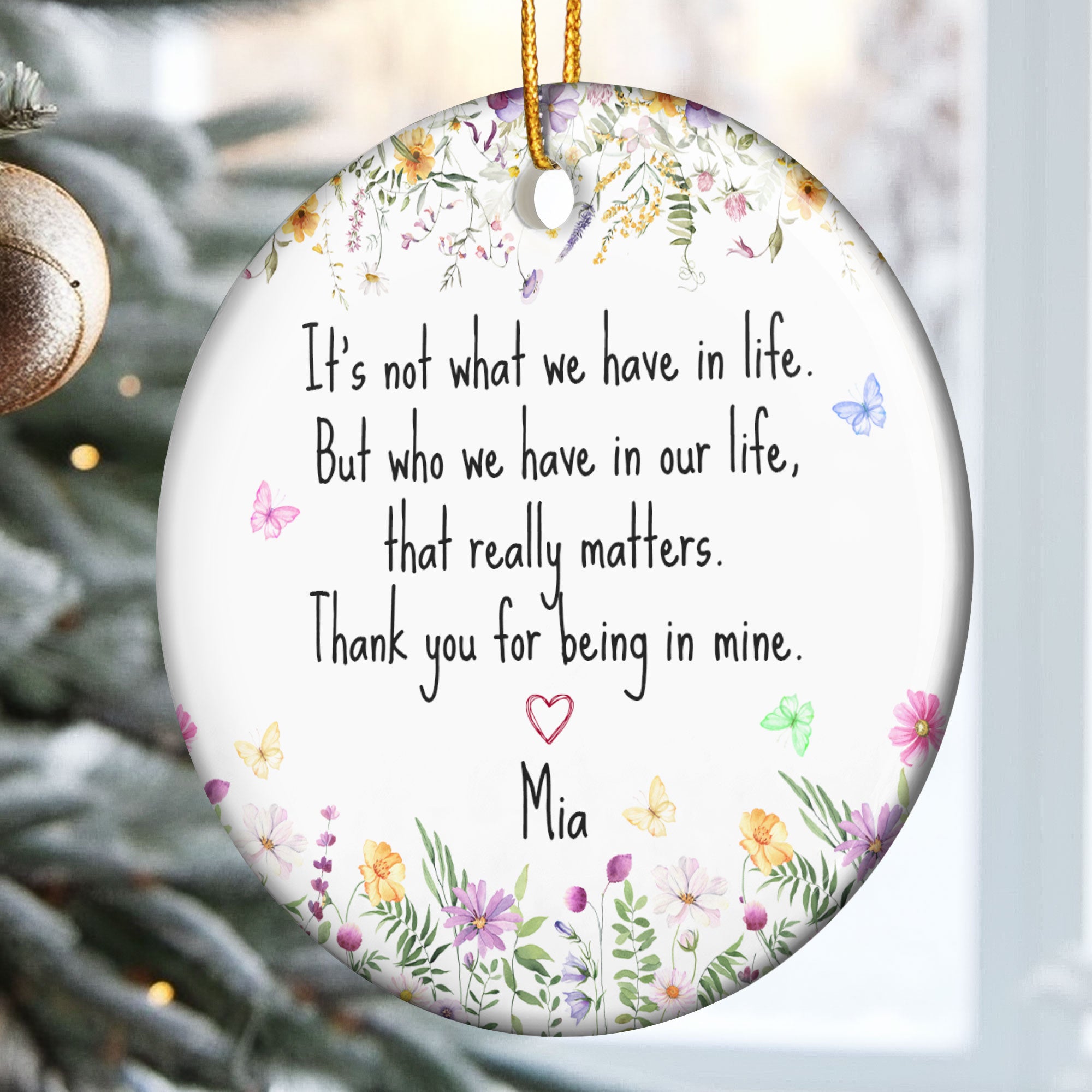 Thank You Gifts For Boss, Coworkers, Friends - Personalized Ceramic Ornament