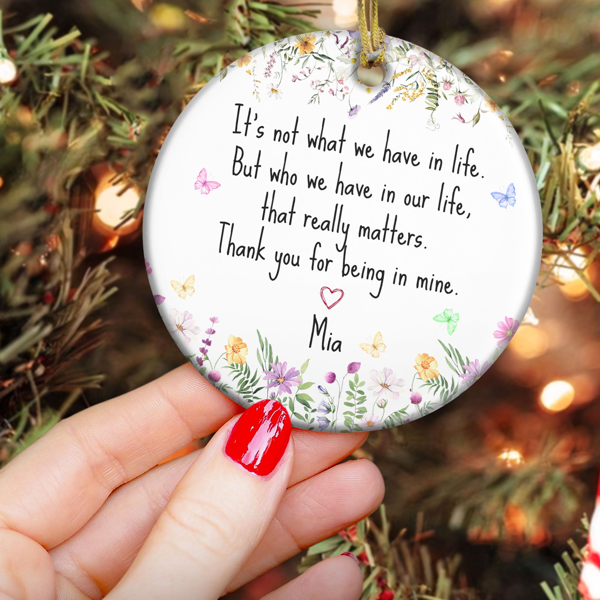 Thank You Gifts For Boss, Coworkers, Friends - Personalized Ceramic Ornament