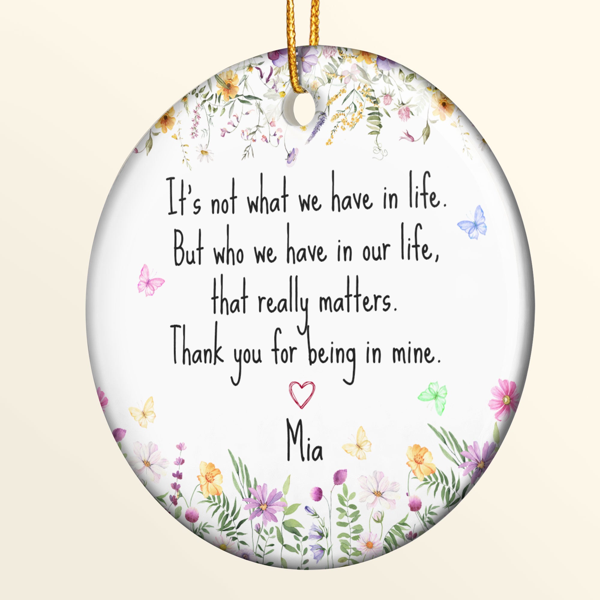 Thank You Gifts For Boss, Coworkers, Friends - Personalized Ceramic Ornament