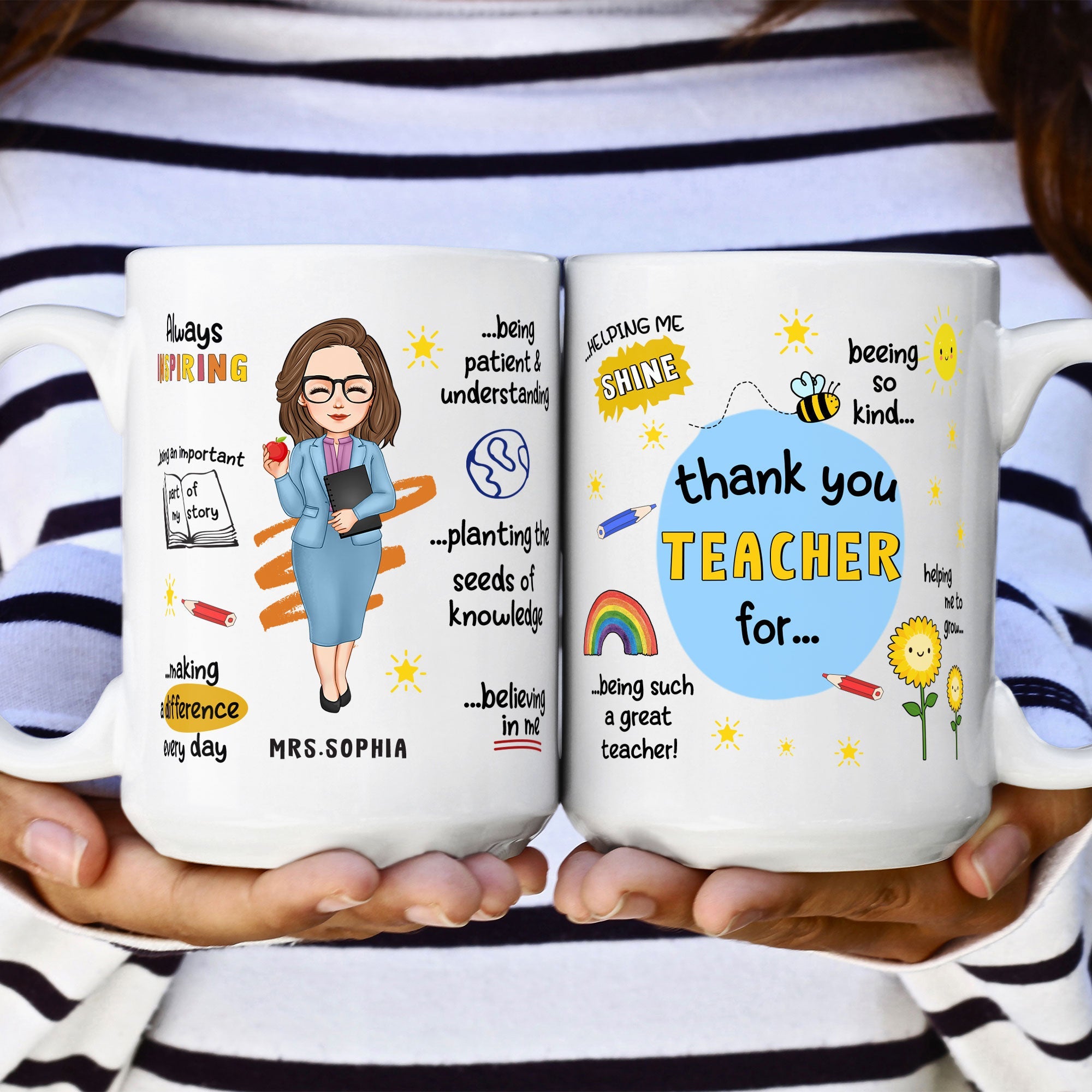 Thank You Teacher - Personalized Mug