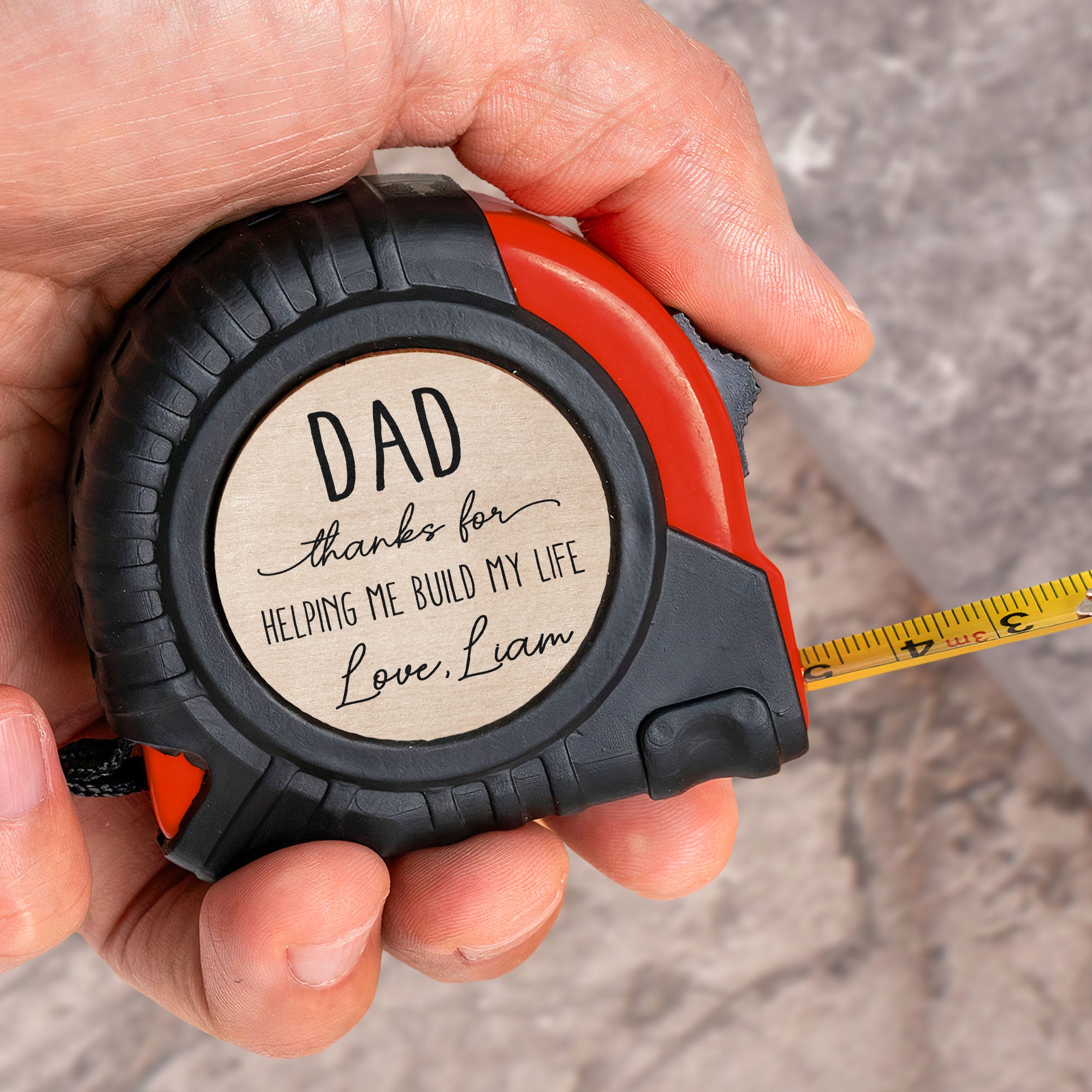 Thanks For Helping Me Build My Life - Gifts For Dad - Personalized Tape Measure