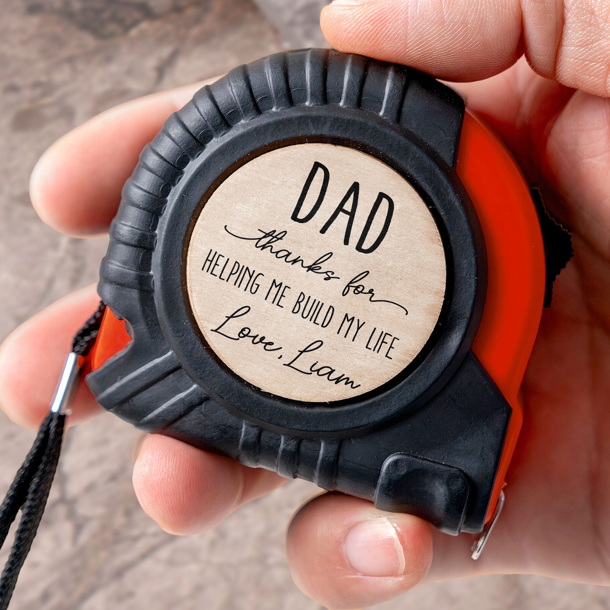 Thanks For Helping Me Build My Life - Gifts For Dad - Personalized Tape Measure