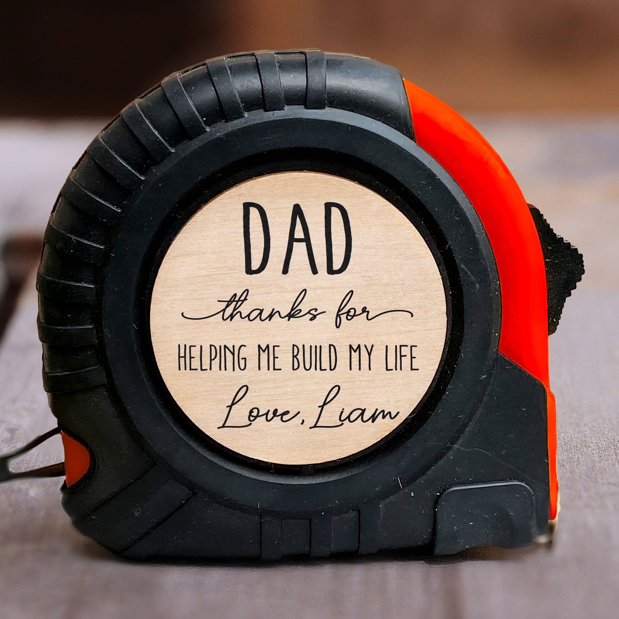 Thanks For Helping Me Build My Life - Gifts For Dad - Personalized Tape Measure