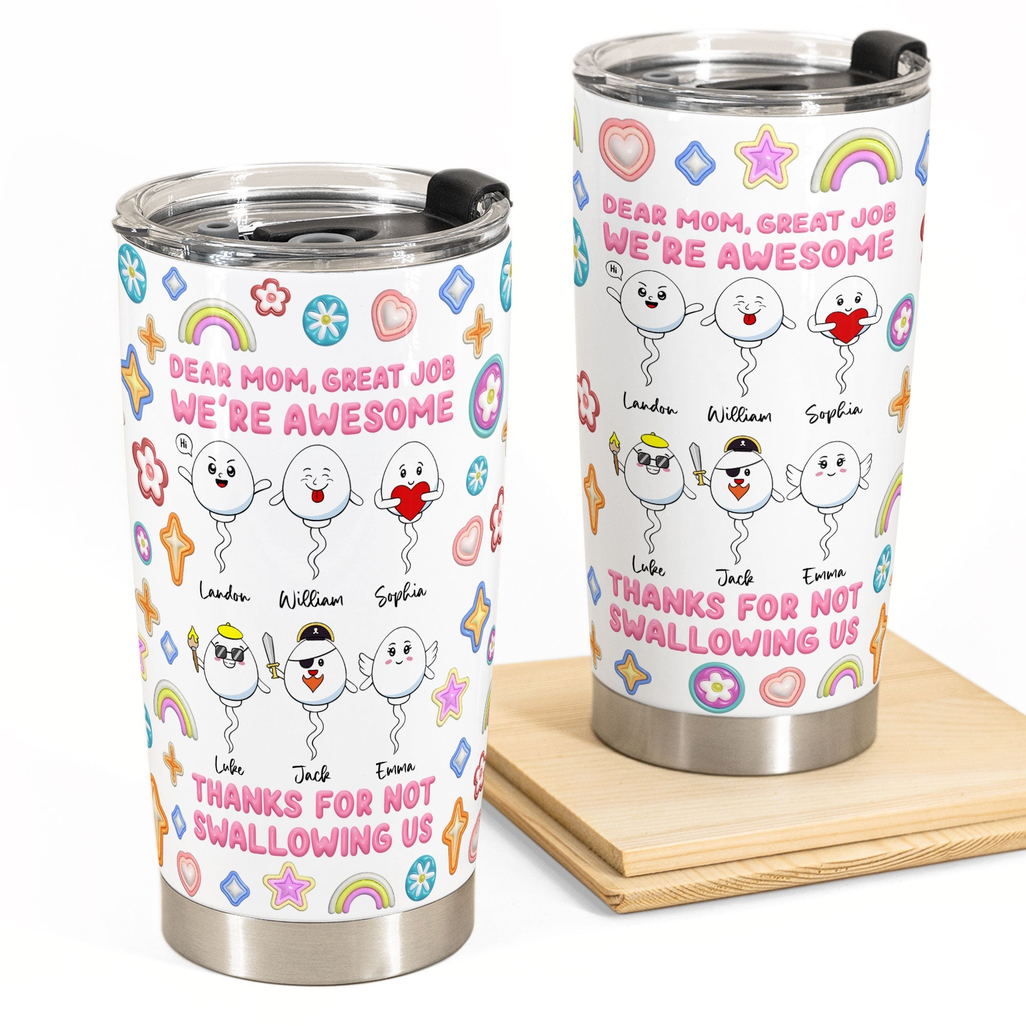 Thanks For Not Swallowing Us - Personalized Tumbler Cup