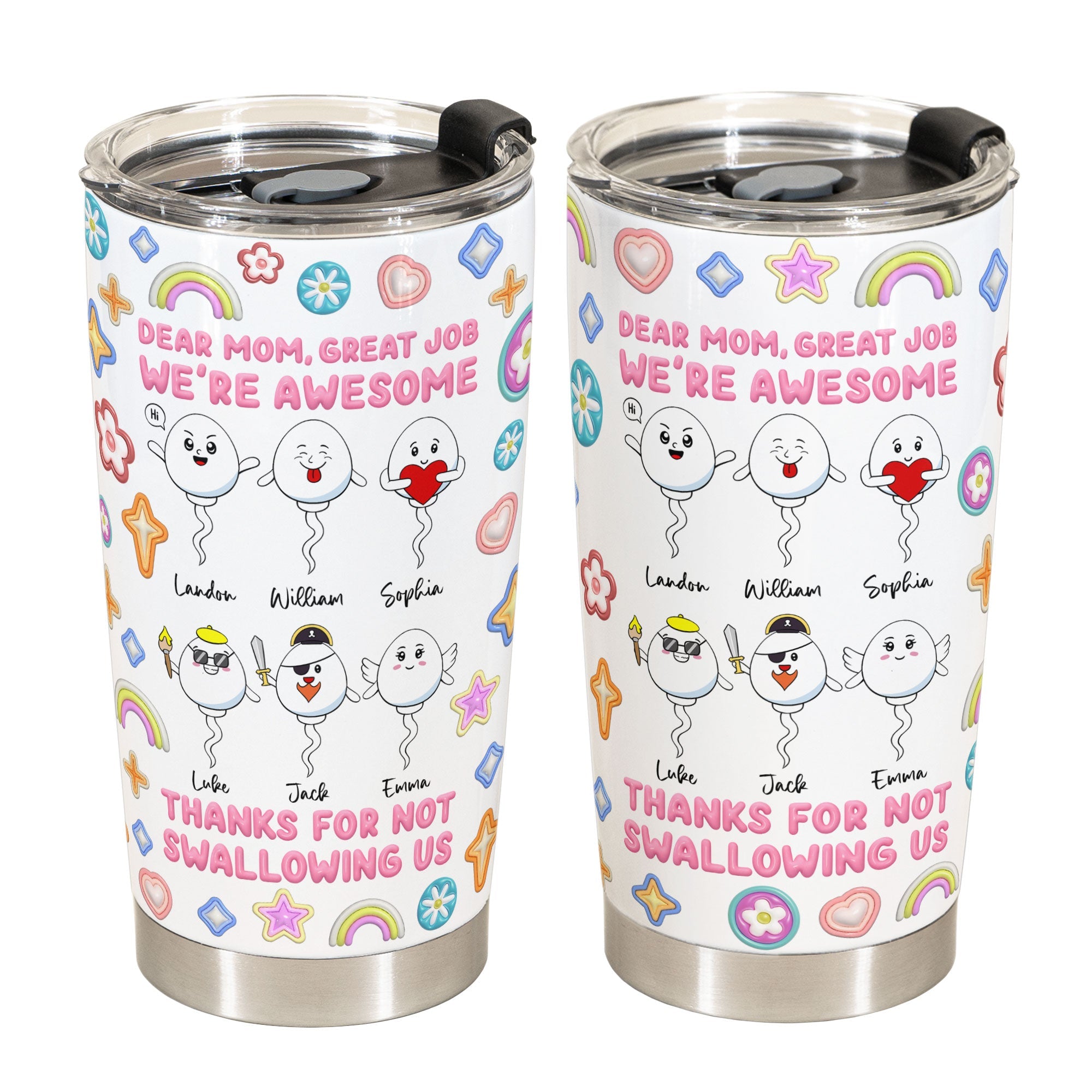 Thanks For Not Swallowing Us - Personalized Tumbler Cup