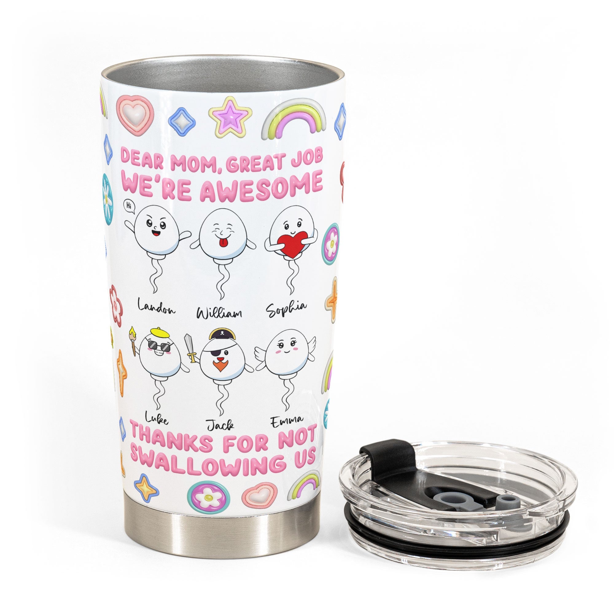 Thanks For Not Swallowing Us - Personalized Tumbler Cup