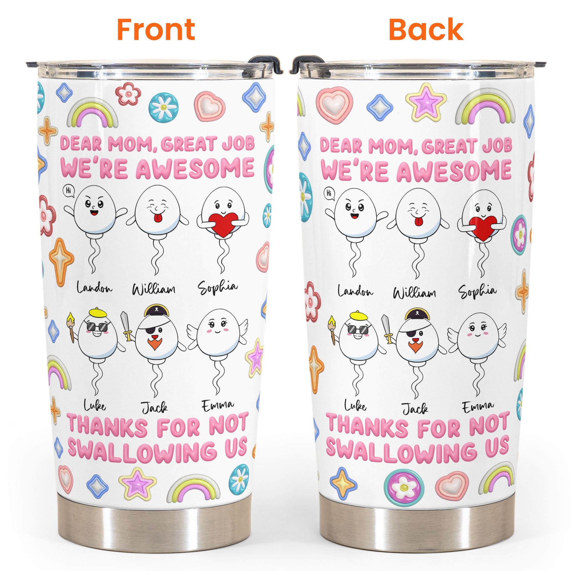 Thanks For Not Swallowing Us - Personalized Tumbler Cup