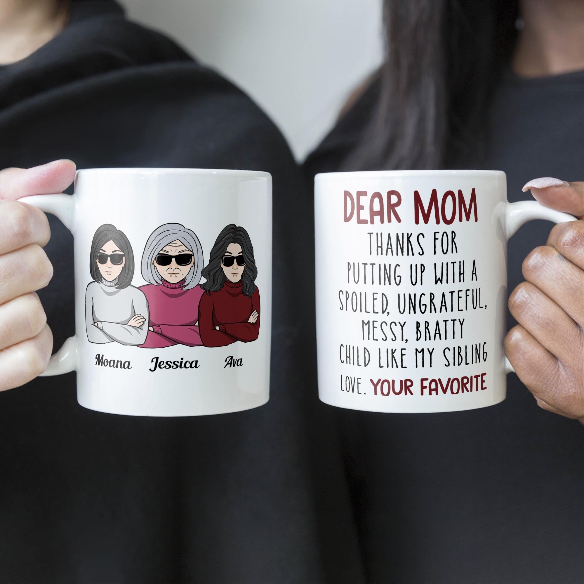 Thanks For Putting Up With A Bratty Child - Personalized Mug - BirthdayGift For Mothers