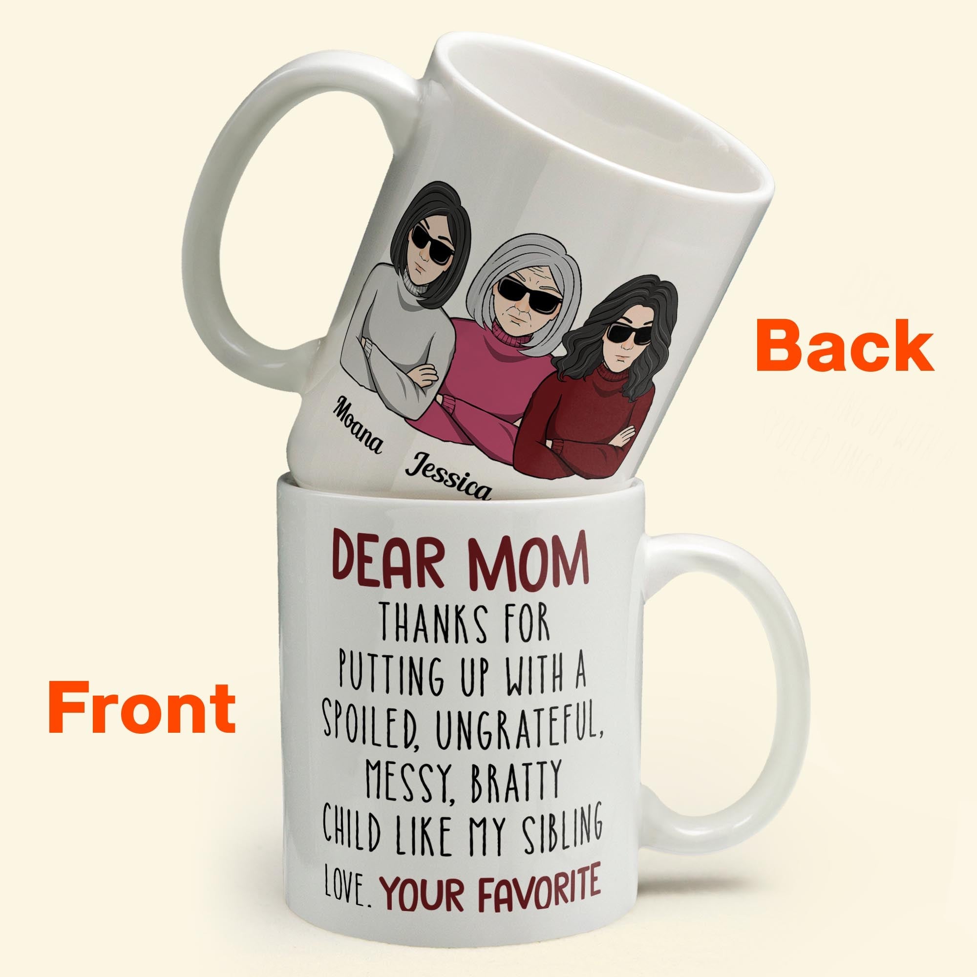 Thanks For Putting Up With A Bratty Child - Personalized Mug - BirthdayGift For Mothers