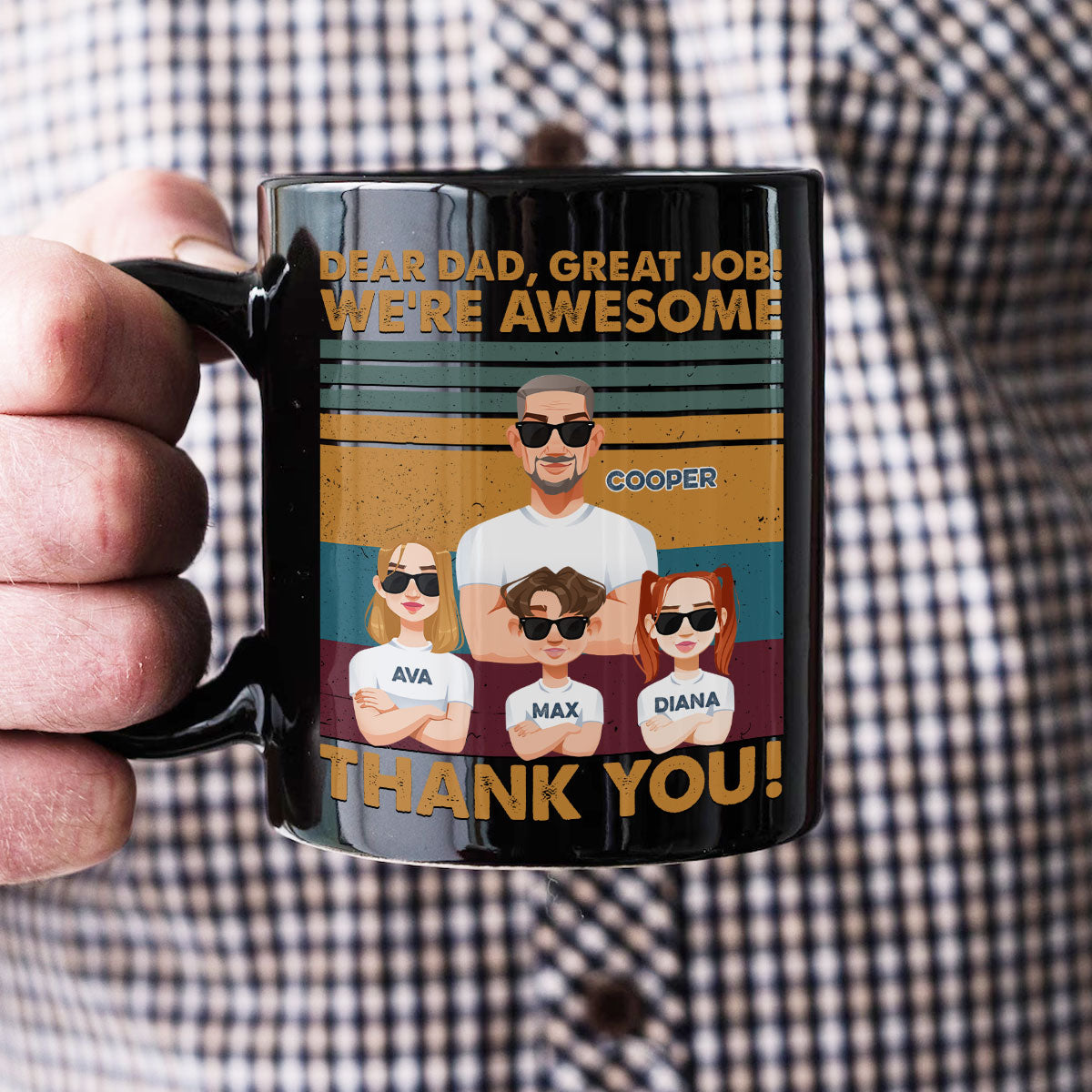 Thanks, Dad. We're Awesome (Dark Version) - Personalized Mug