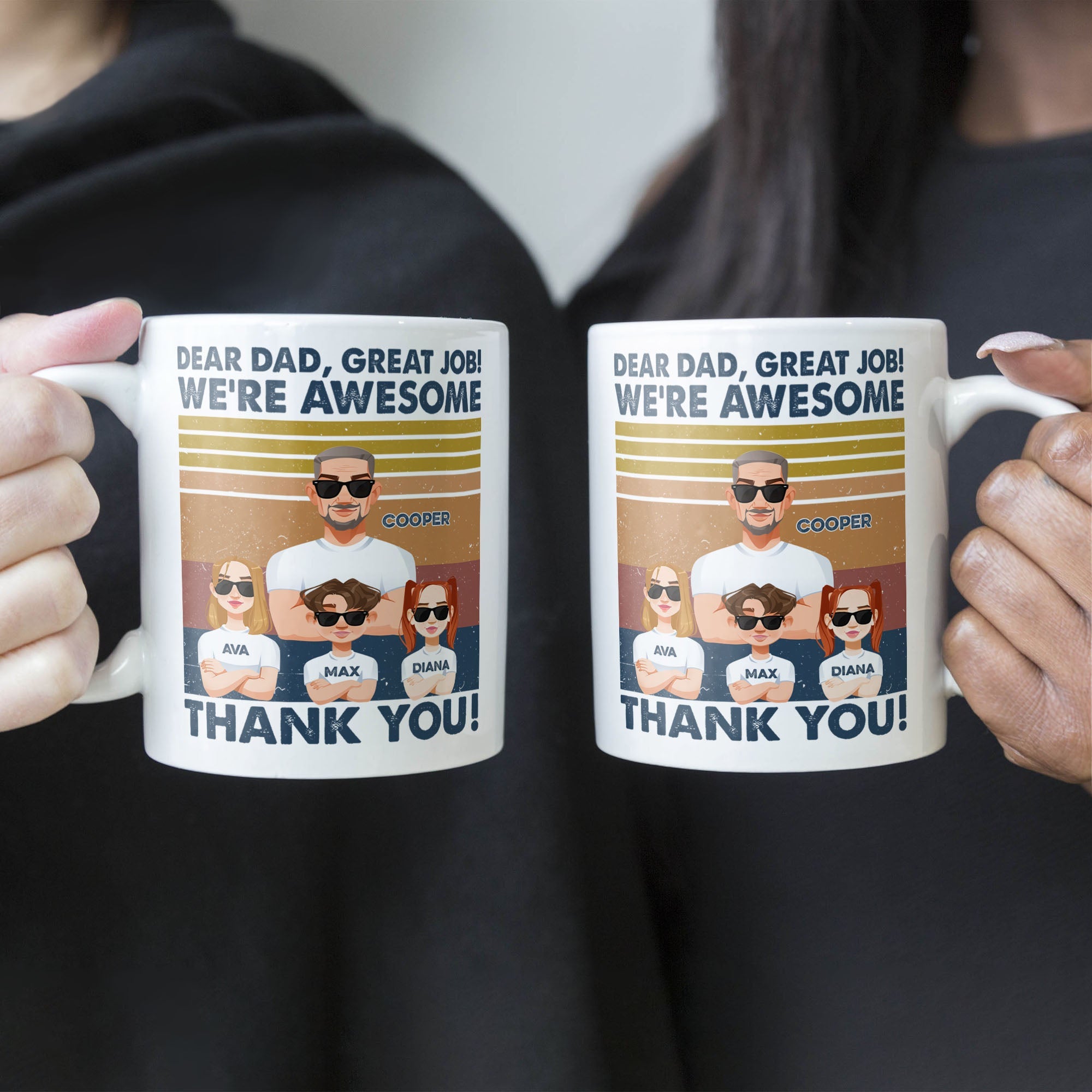 Thanks, Dad. We're Awesome (Light Version) - Personalized Mug