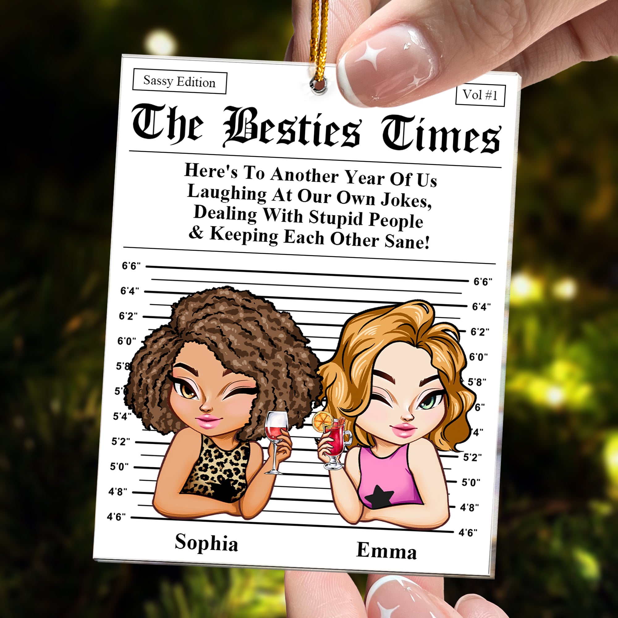 The B*tches Times - Here's To Another Year Of Us - Friendship Gifts - Personalized Acrylic Ornament