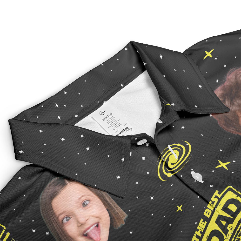 The Best Dad In The Galaxy - Personalized Photo Polo Shirt