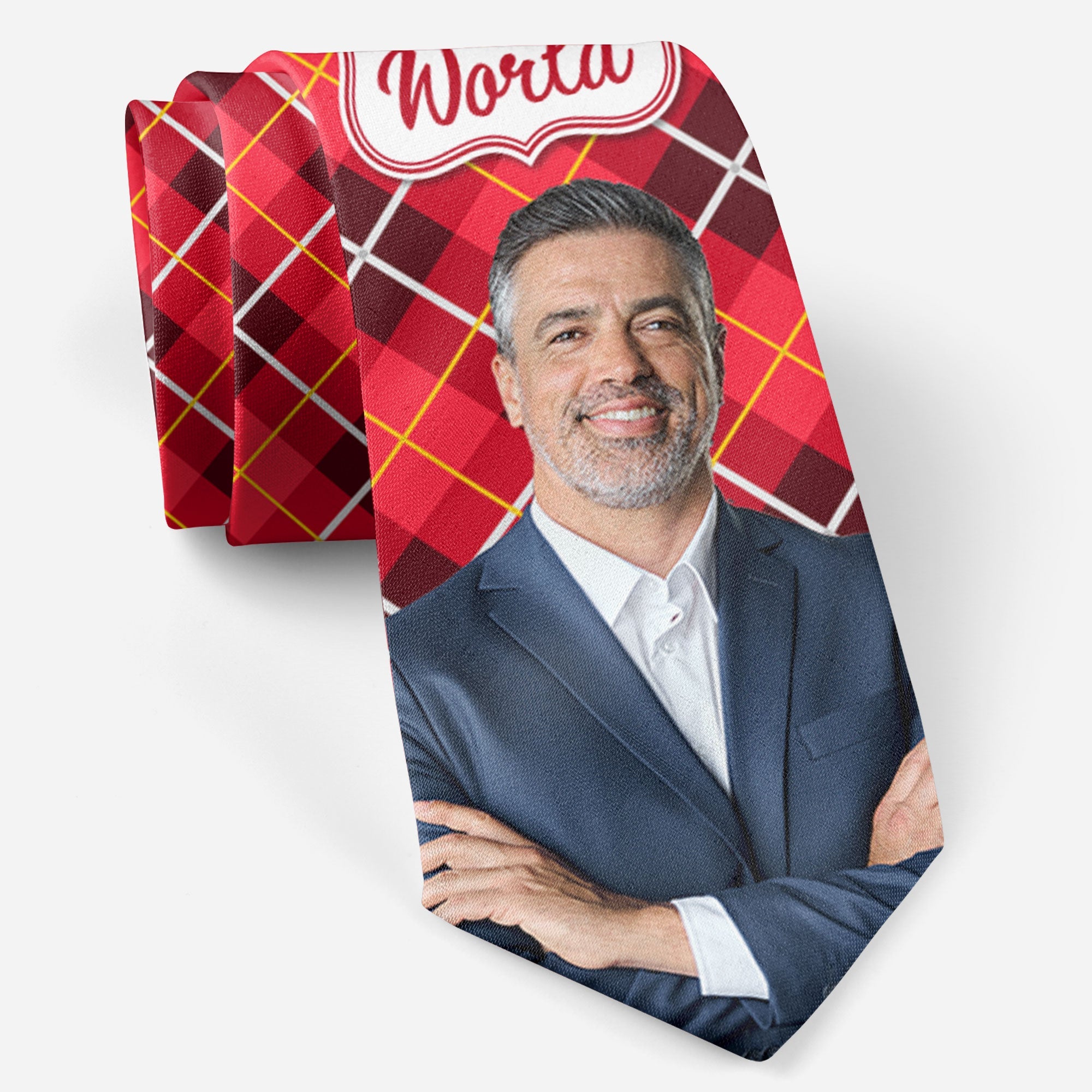 The Best Dad In The World - Custom Photo Tie