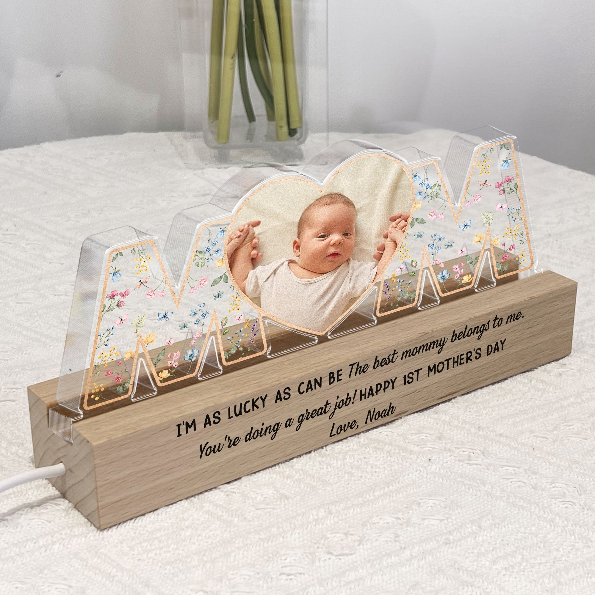 The Best Mommy Belongs To Me You’re Doing A Great Job - Personalized Photo LED Night Light