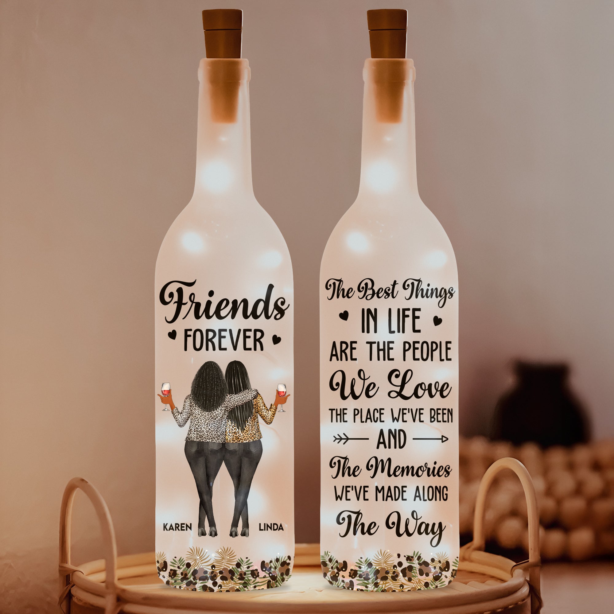 The Best Things In Life - Personalized Bottle Lamp