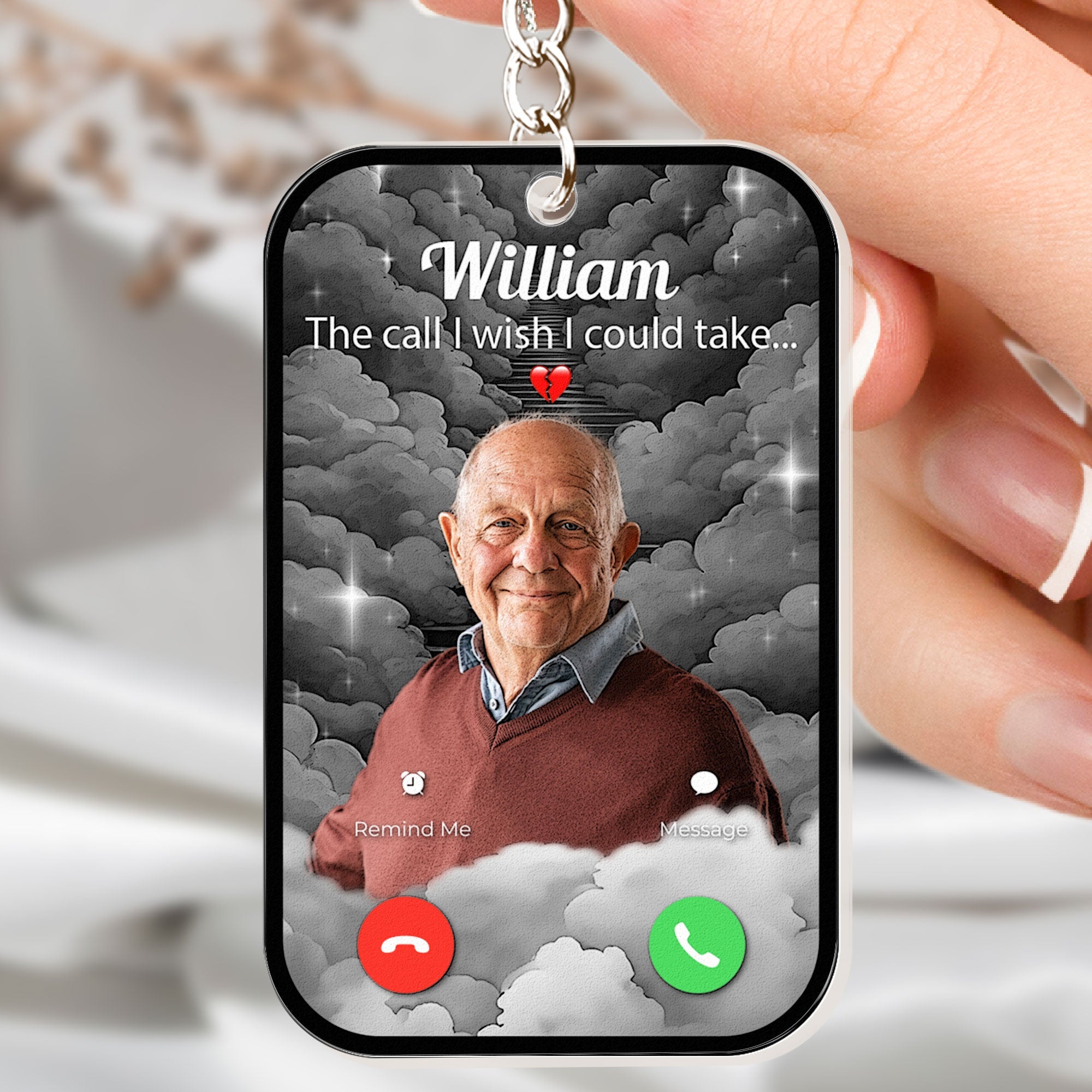 The Call I Wish I Could Take - Personalized Acrylic Photo Keychain