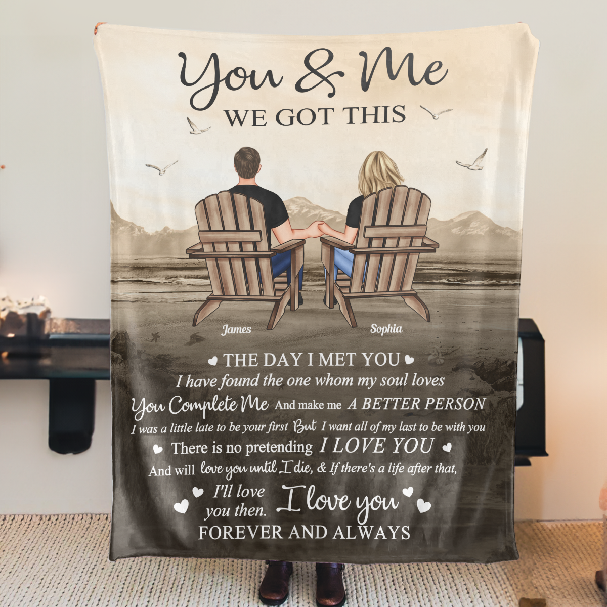 The Day I Met You Couples - Personalized Blanket