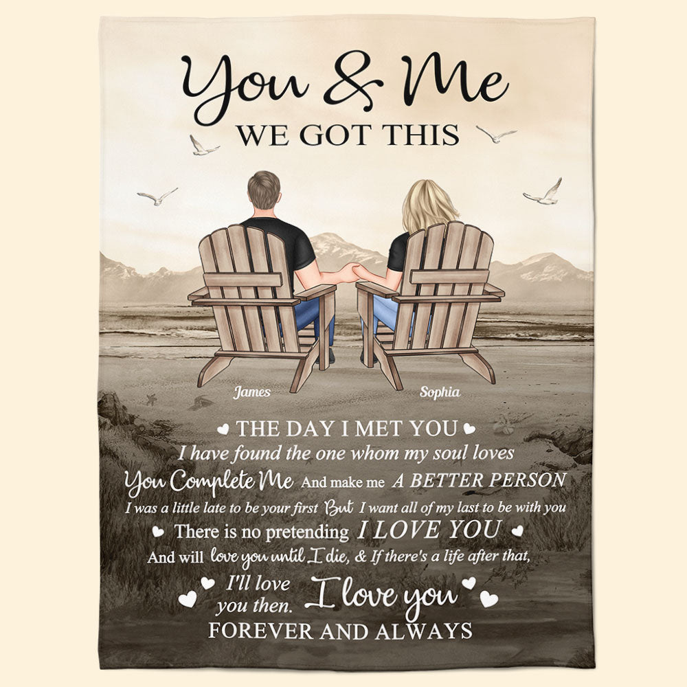 The Day I Met You Couples - Personalized Blanket