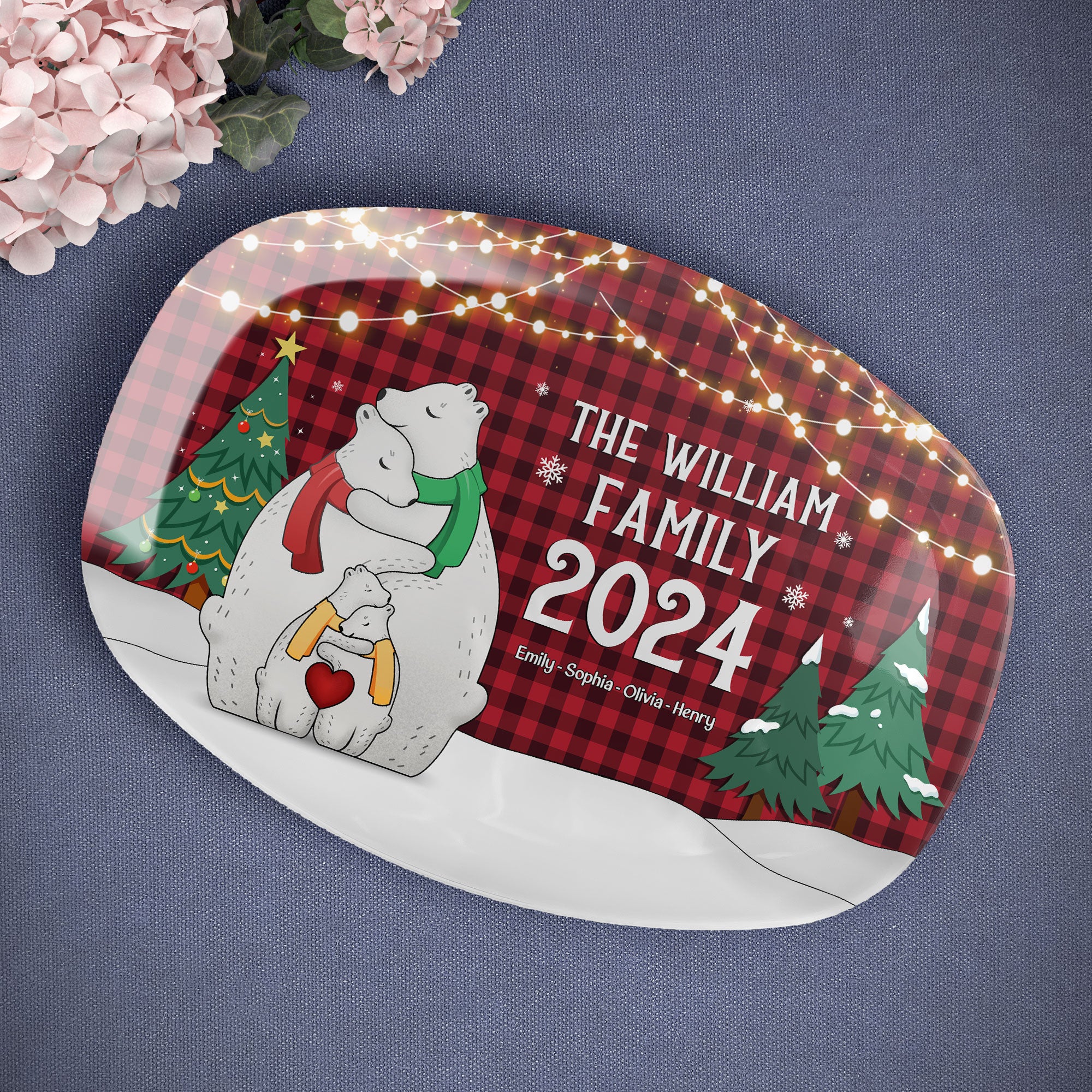 The Family Bear - Personalized Platter