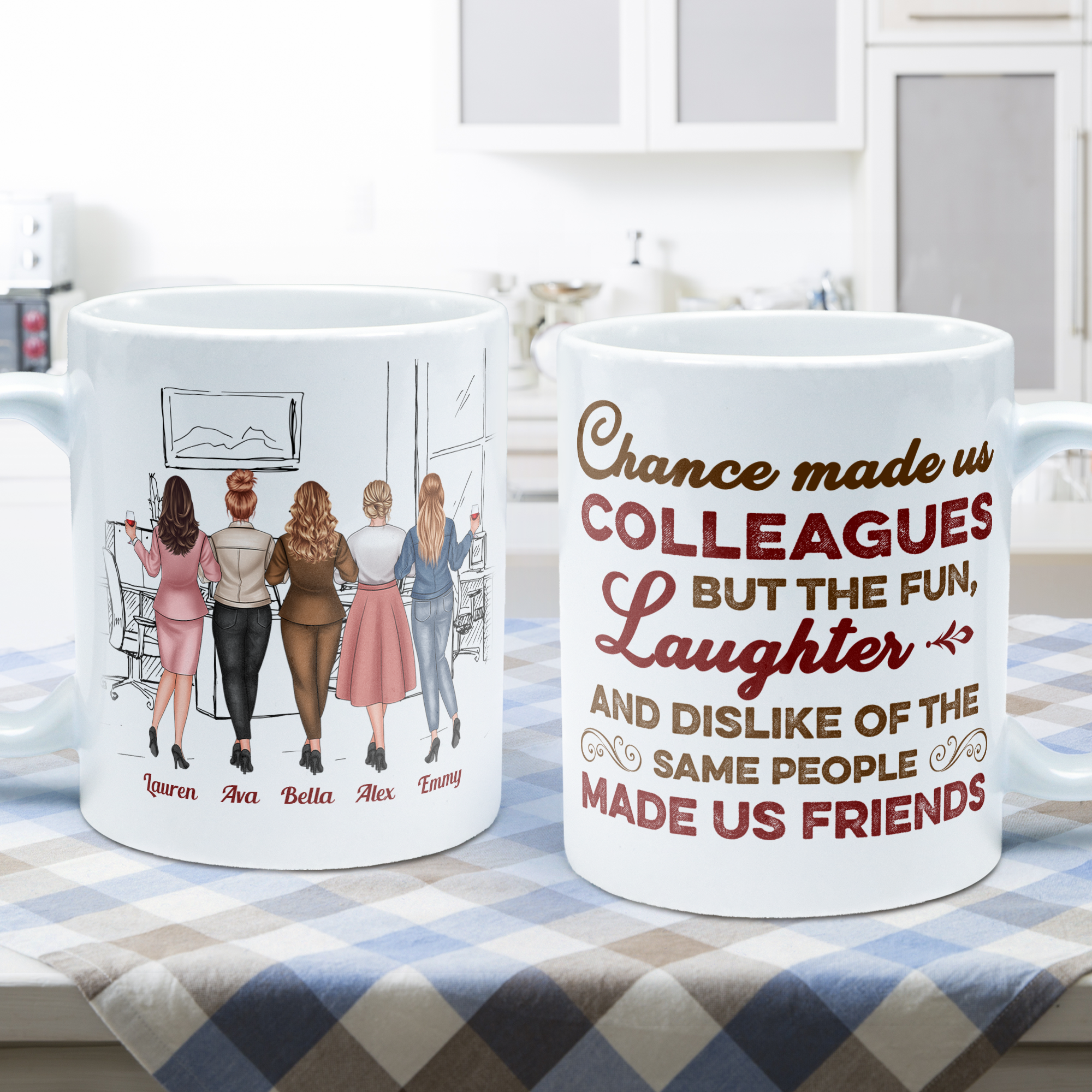 The Fun, Dislike Of The Same People Made Us Friends - Personalized Mug - Gift For Work Besties, Colleagues, Friends, Best Friends