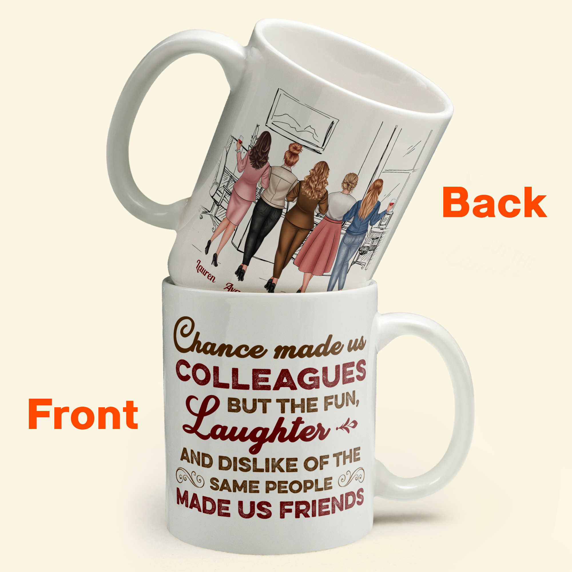 The Fun, Dislike Of The Same People Made Us Friends - Personalized Mug - Gift For Work Besties, Colleagues, Friends, Best Friends