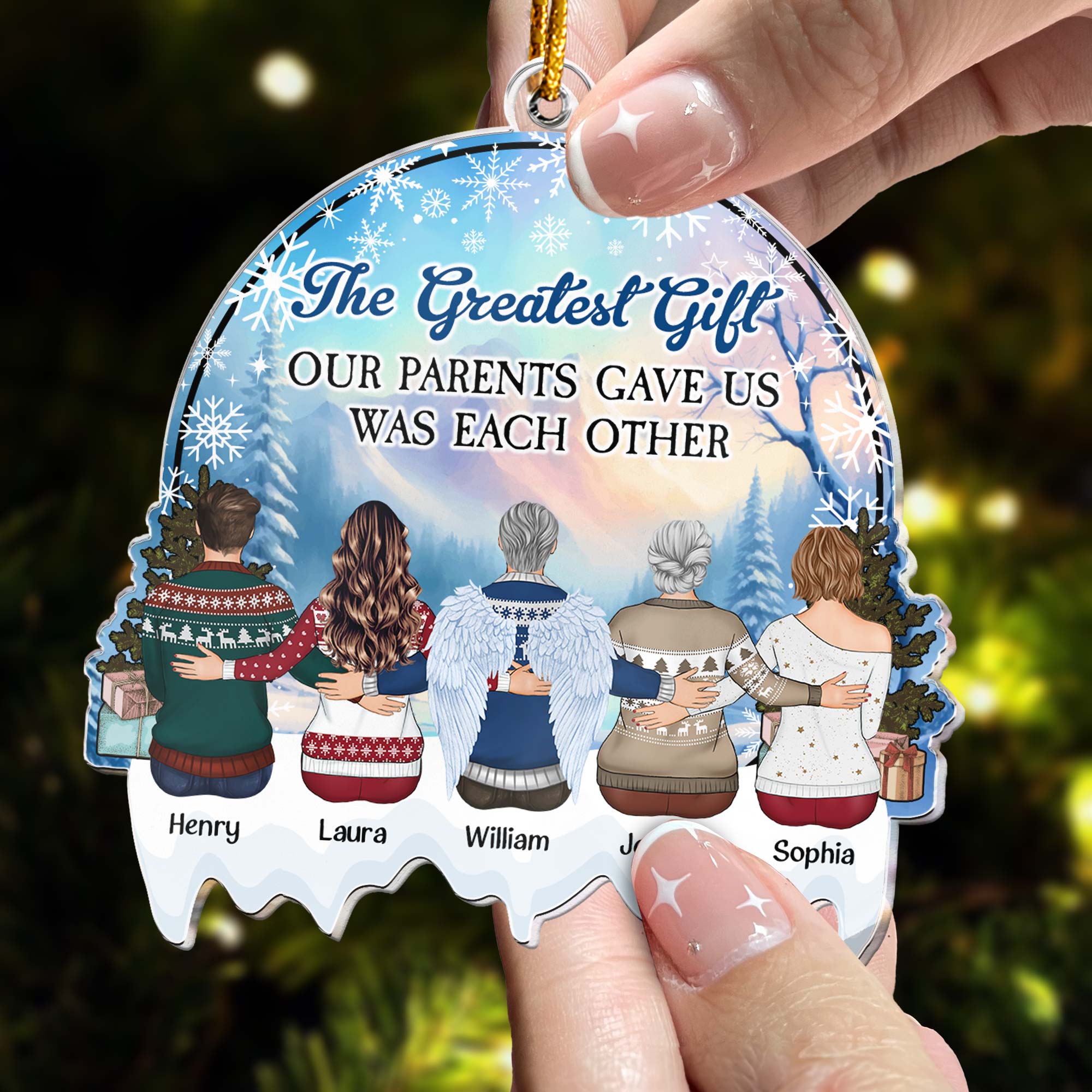 The Greatest Gift Our Parents Gave Us Was Each Other - Personalized Acrylic Ornament