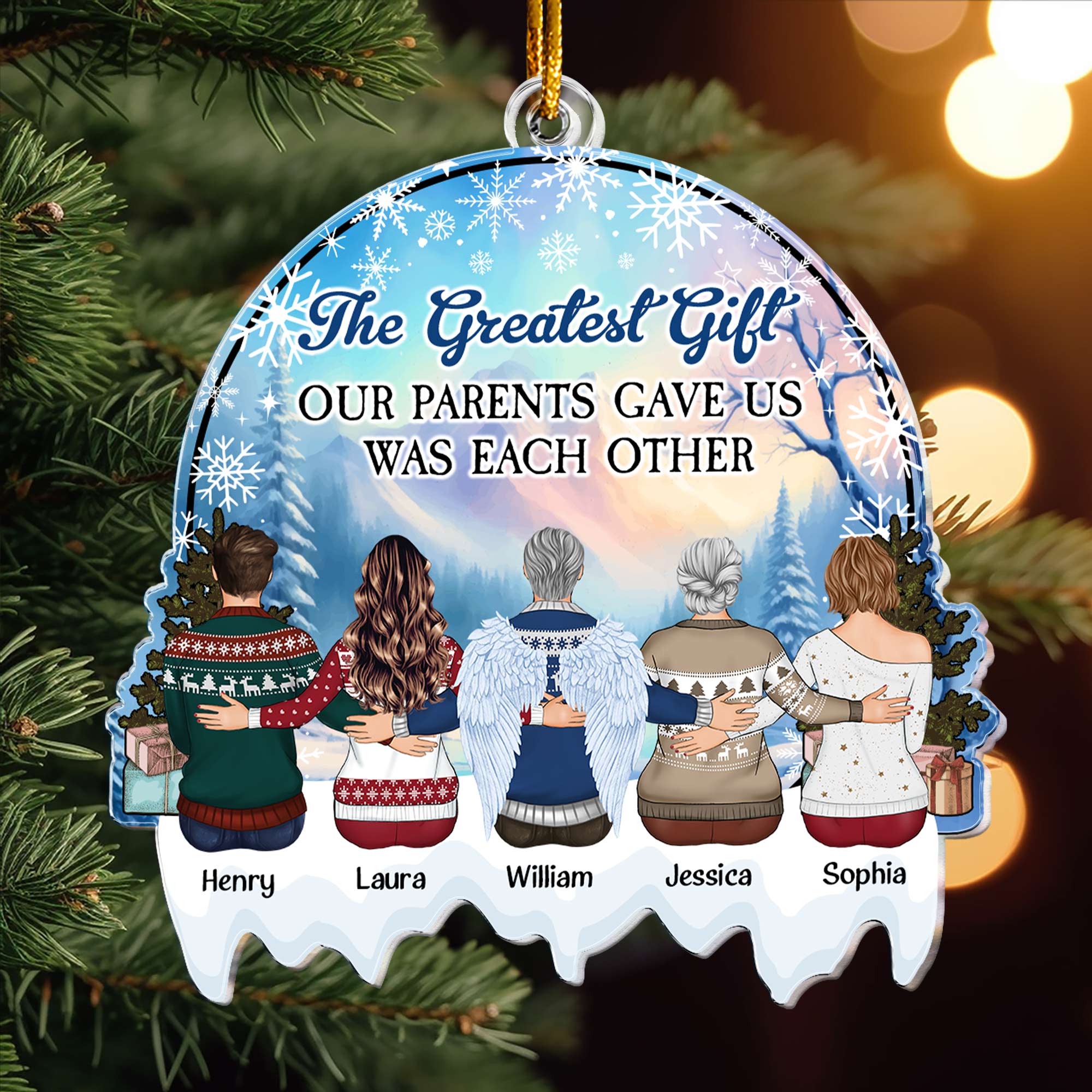 The Greatest Gift Our Parents Gave Us Was Each Other - Personalized Acrylic Ornament