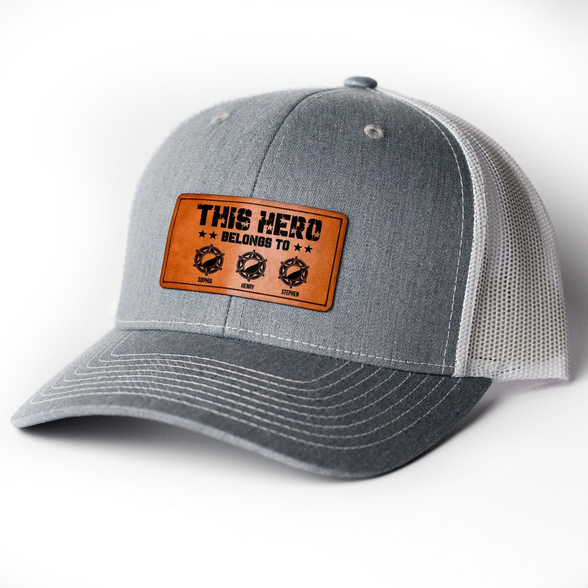 The Hero Belongs To Me - Personalized Leather Patch Hat