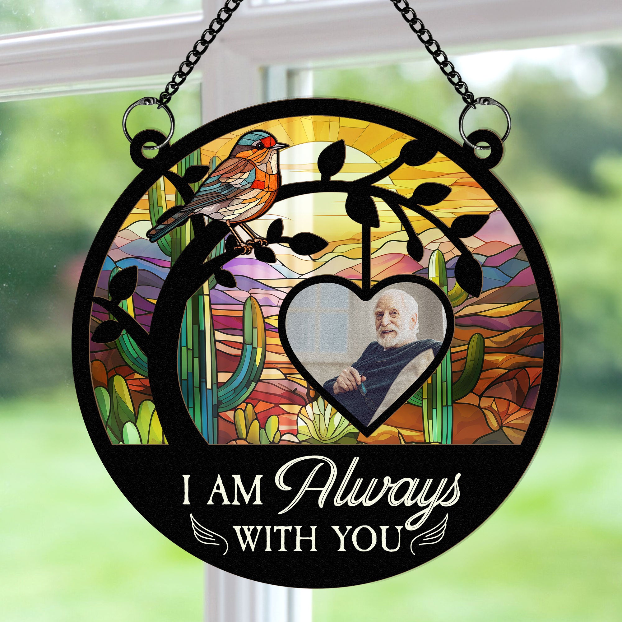 The Light That Leads My Way - Personalized Window Hanging Suncatcher Photo Ornament