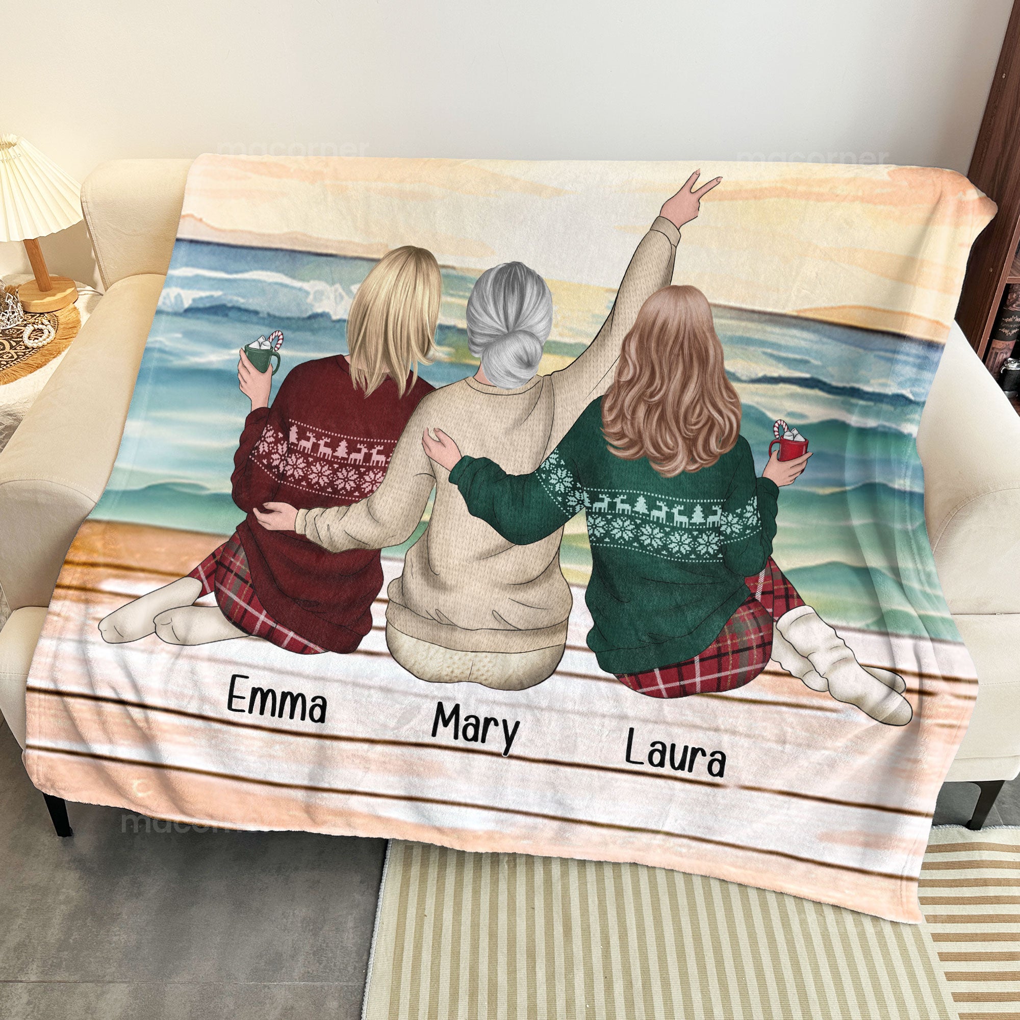 The Love Between A Mother And Daughter Is Forever Gift For Mom - Personalized Blanket