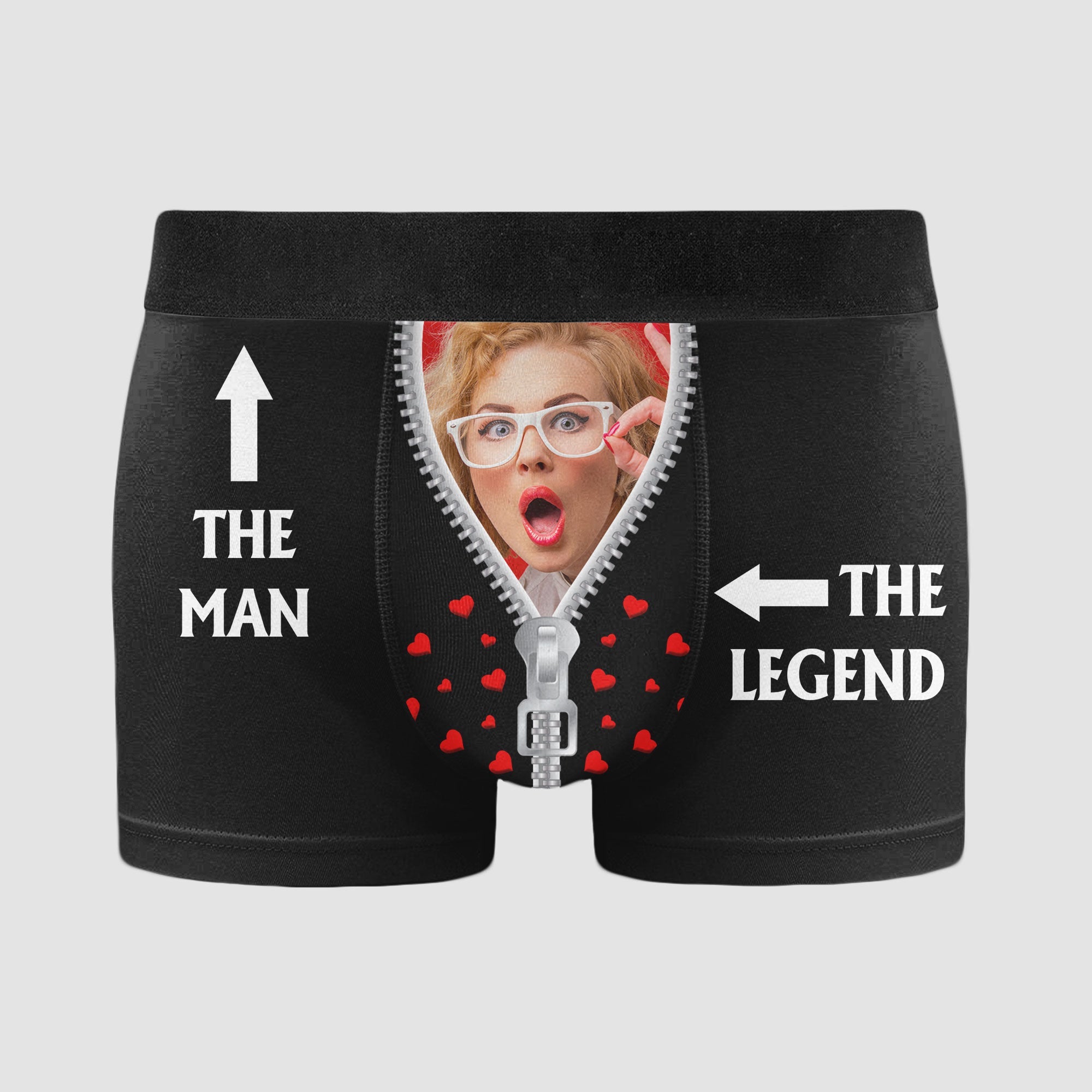 The Man The Legend - Personalized Photo Men's Boxer Brief - Birthday Gifts For Men, Husband, Him, Boyfriend