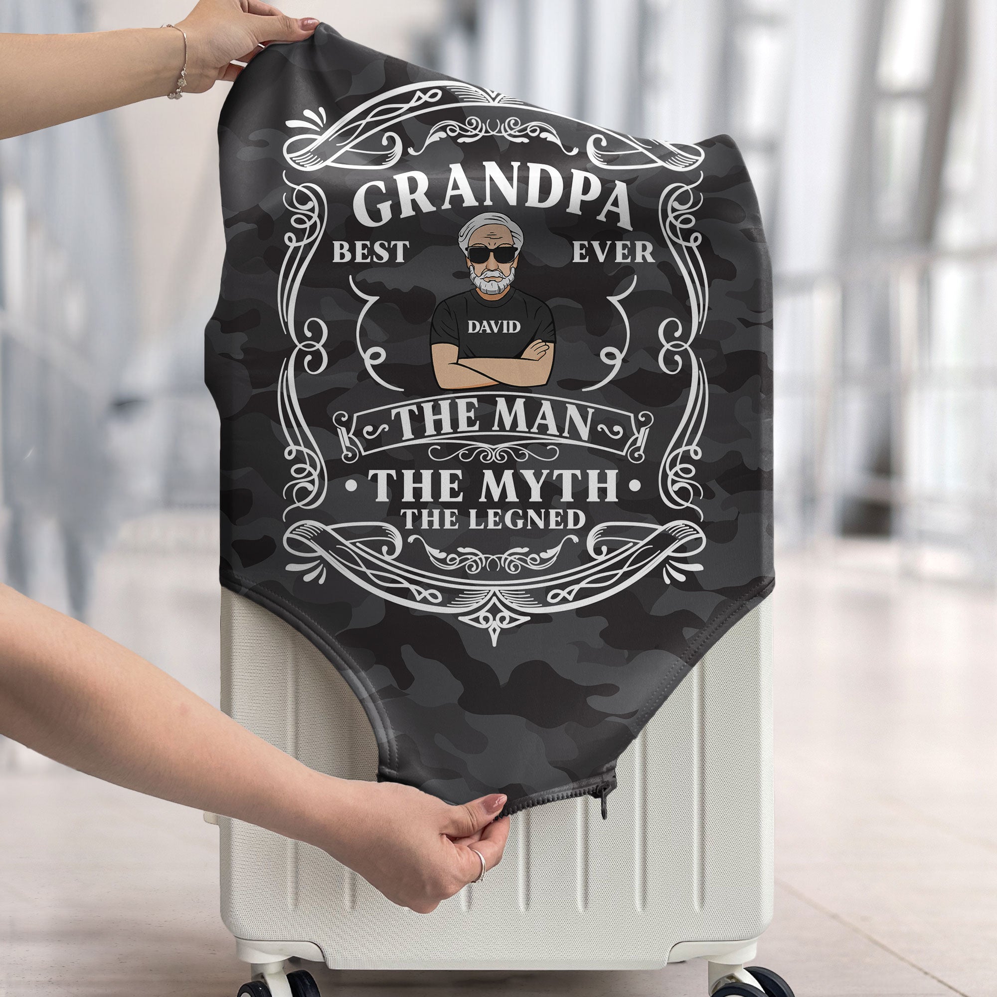 The Man The Myth The Legend - Personalized Luggage Cover