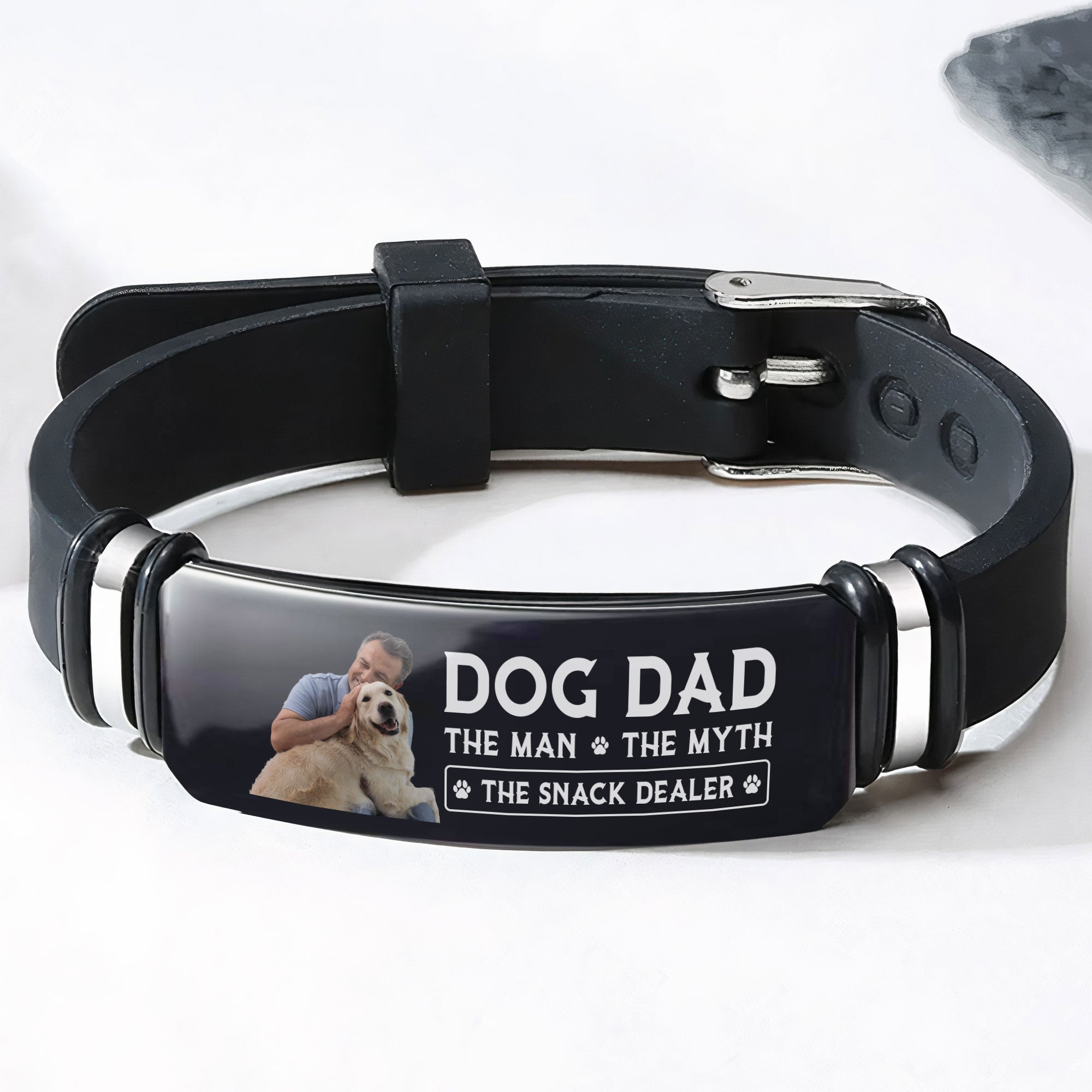 The Man The Myth The Snack Dealer - Personalized Photo Bracelet