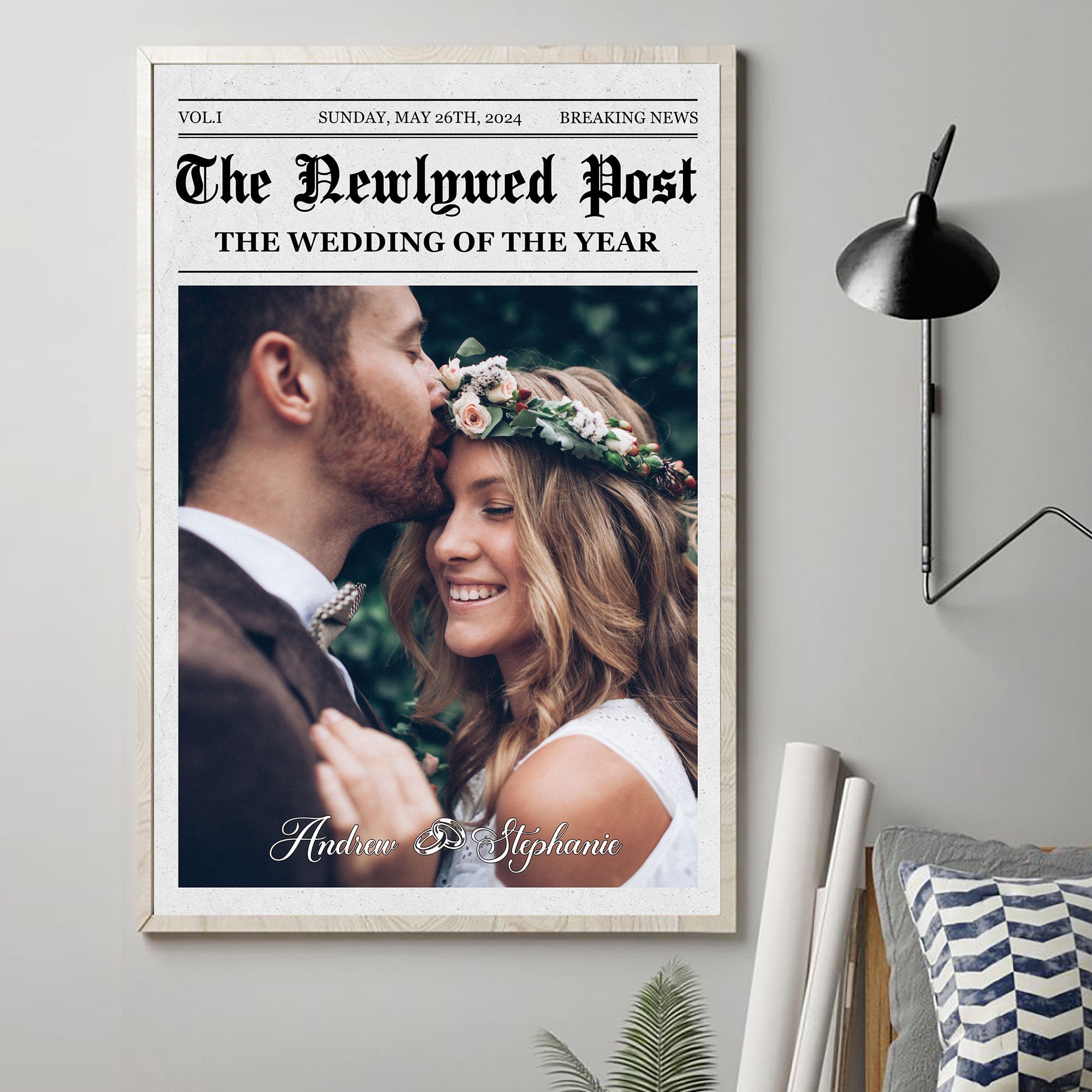 The Newlywed Post - Personalized Photo Poster